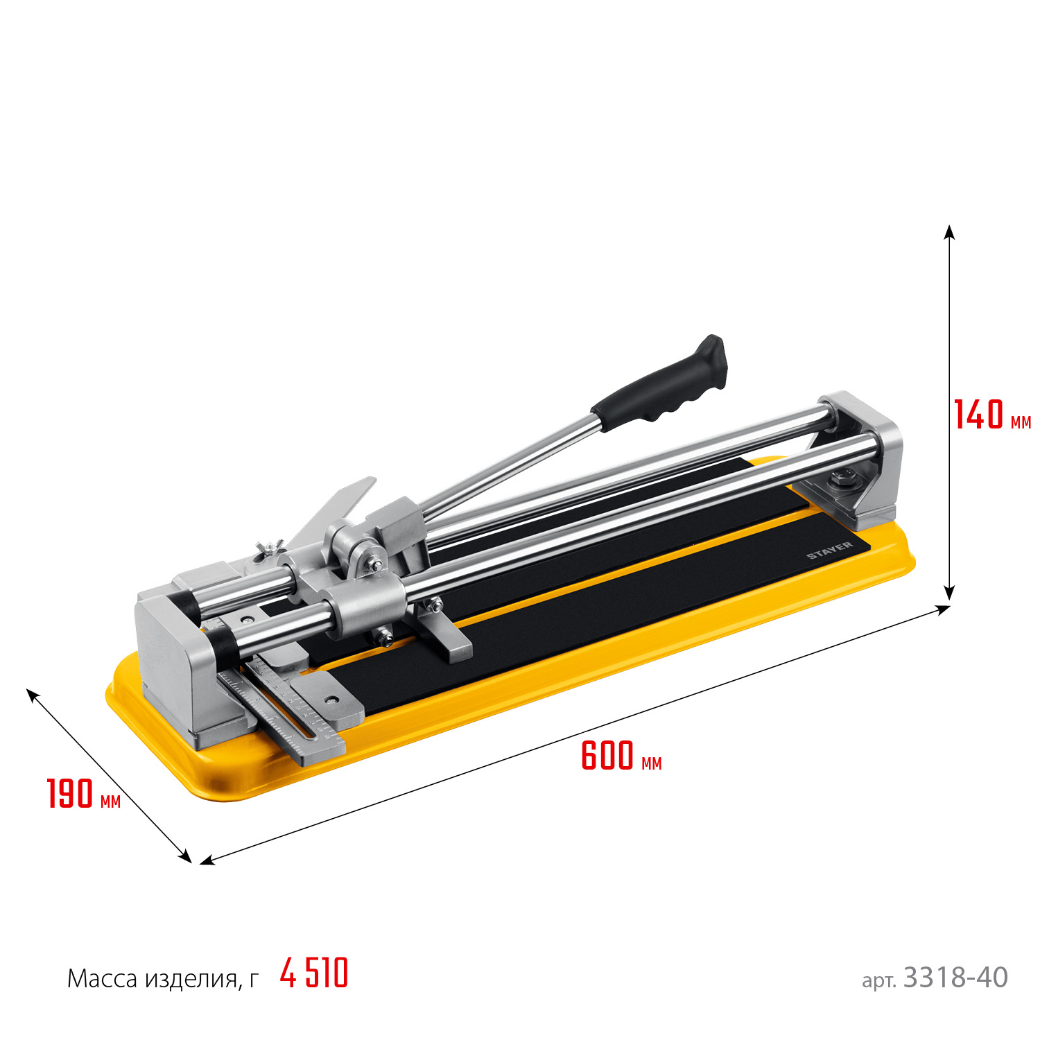 STAYER Professional-400, ручной плиткорез (3318-40)