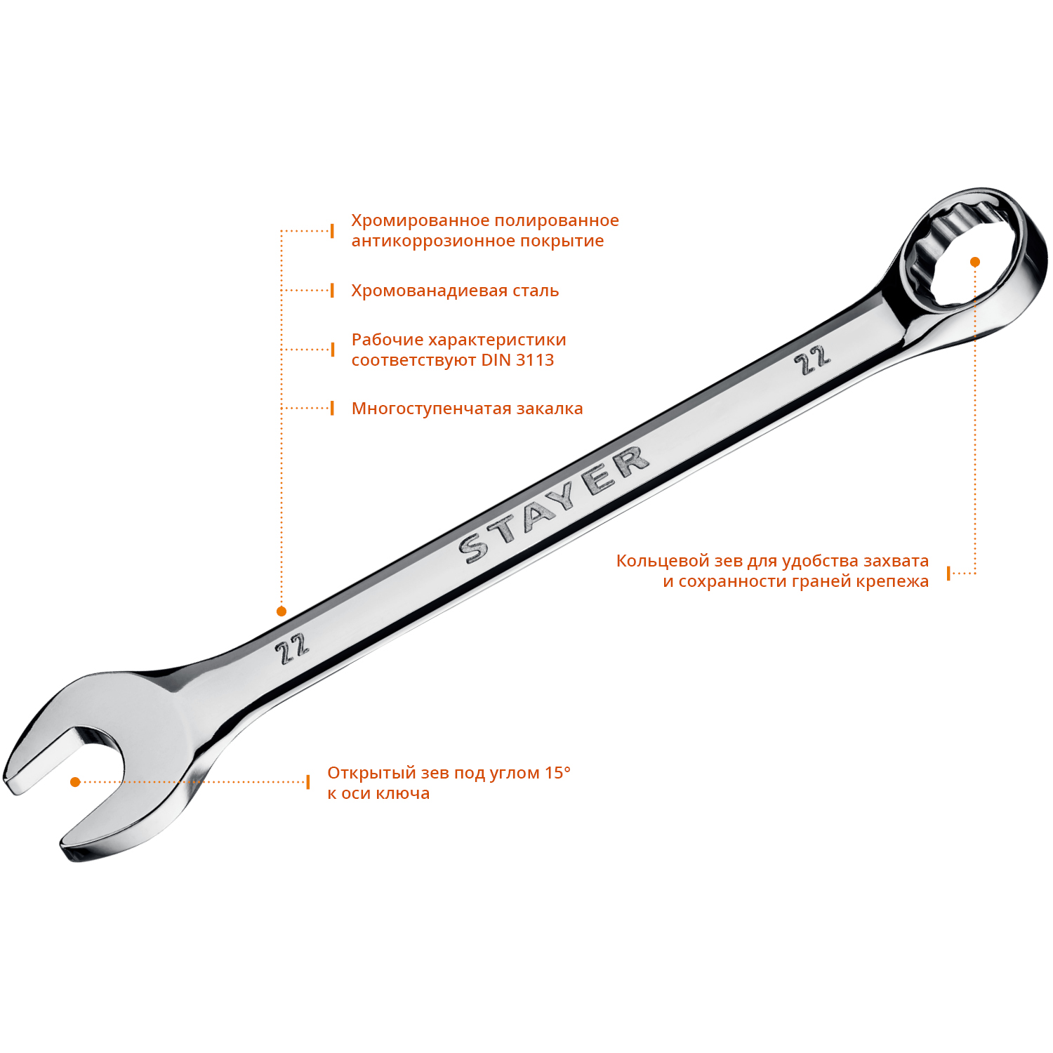 STAYER HERCULES, 16 шт, 6 - 30 мм, набор комбинированных и разводных гаечных ключей, Professional (27092-H16)