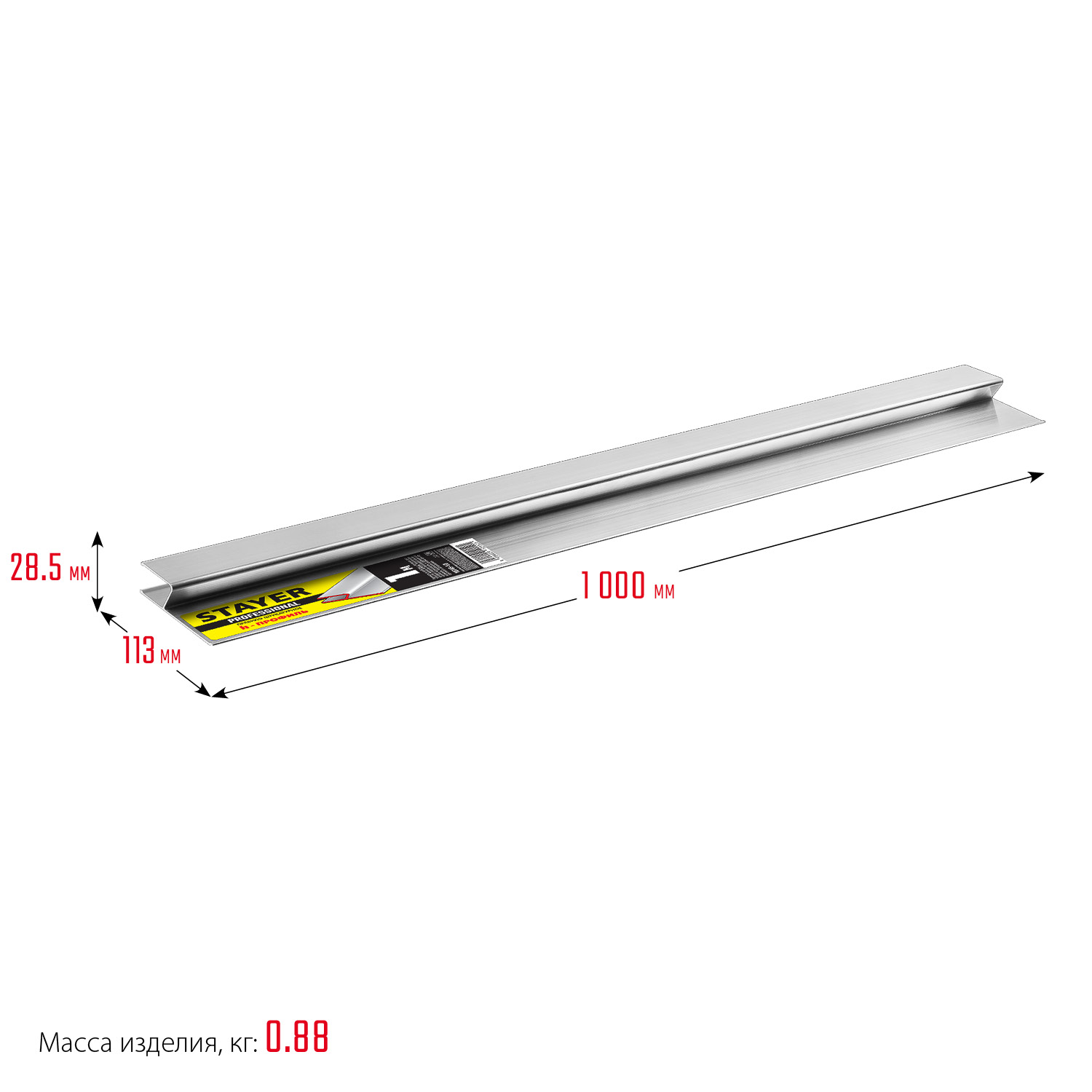 STAYER 1 м, Правило штукатурное, Professional (10745-1.0)