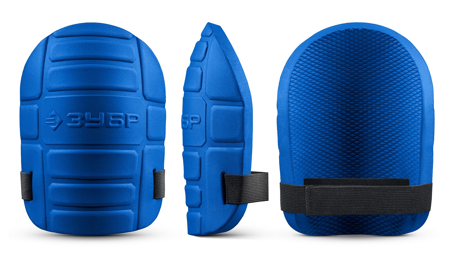 ЗУБР ПРОТЕКТОР 195 мм, 15 мм толщина, защитные наколенники из ЭВА с крепежным ремнём, Профессионал (11526)