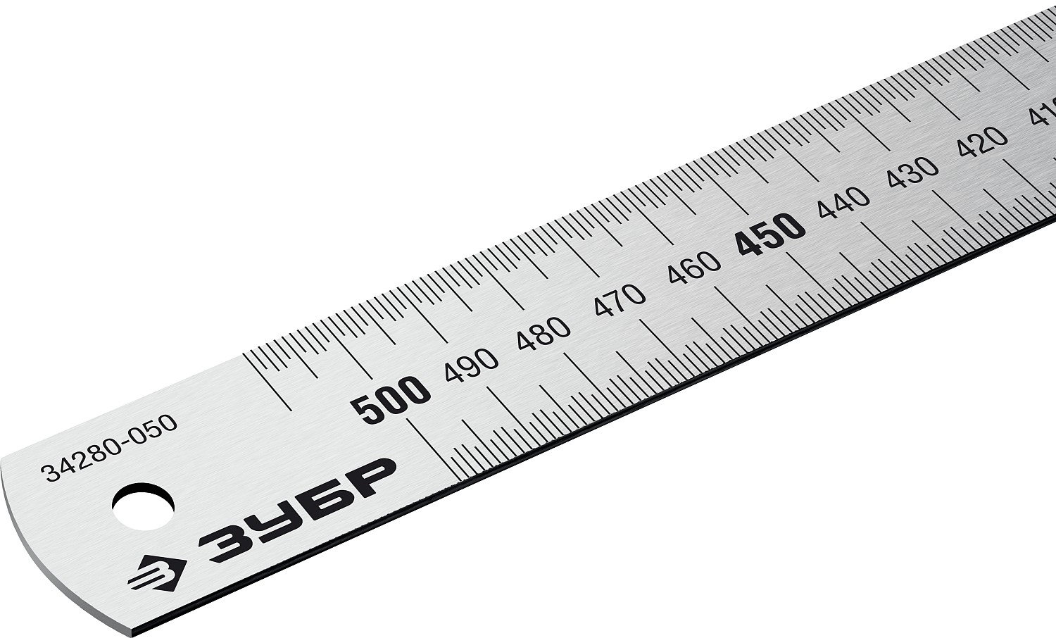 ЗУБР Про-50, длина 0.50 м, усиленная нержавеющая линейка, Профессионал (34280-050)