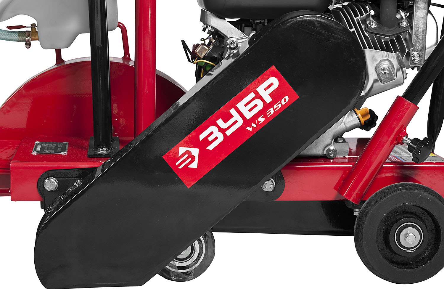 ЗУБР диск 350 мм, 115 мм макс. рез, бензиновый швонарезчик (резчик швов), Профессионал (ЗШБ-350 Х)