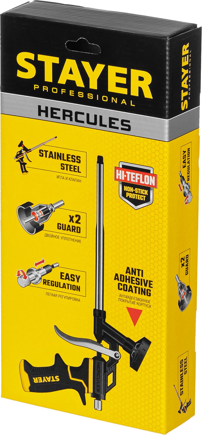 STAYER Hercules, тефлоновый пистолет для монтажной пены, Professional (06861)