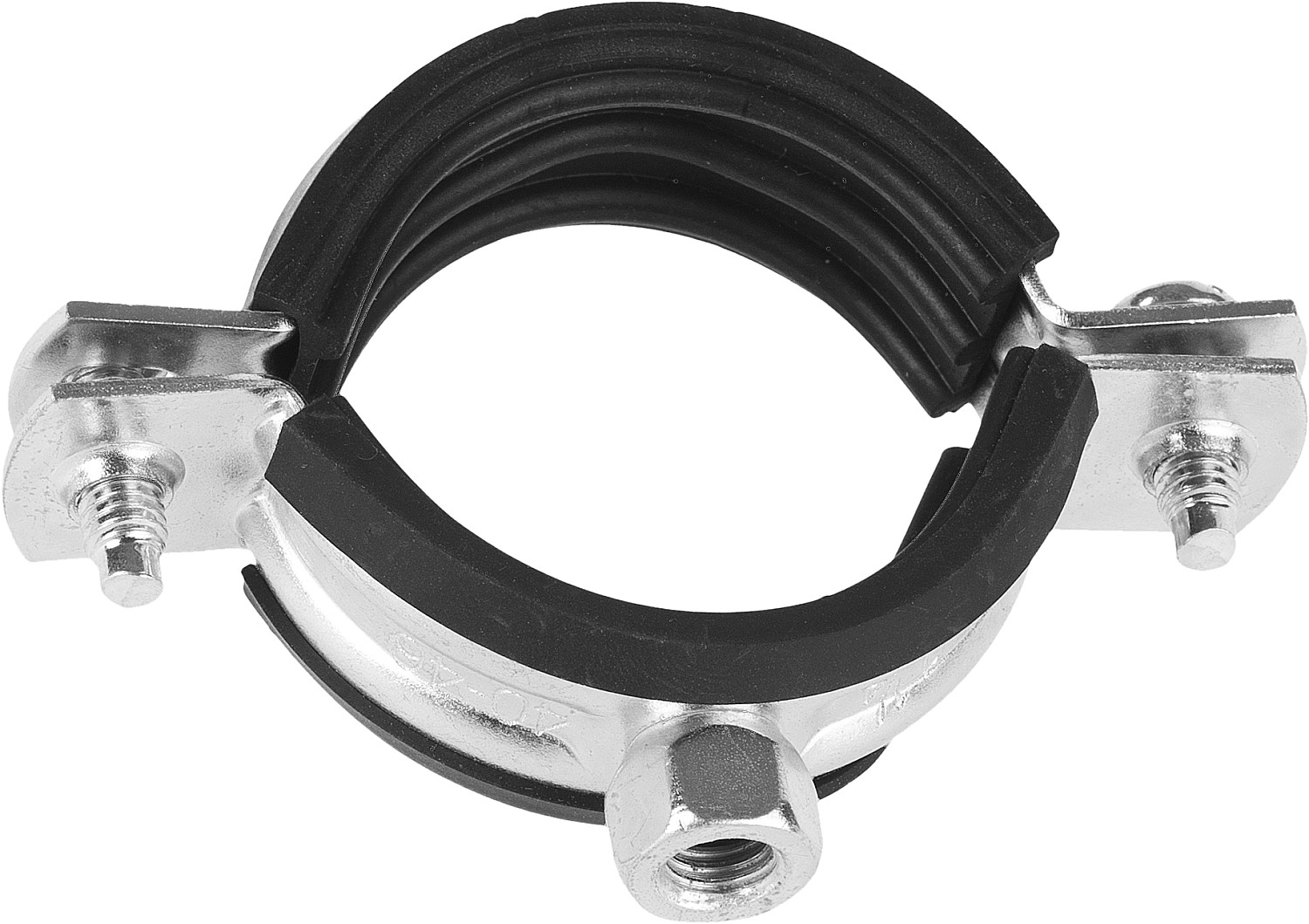 ЗУБР 3″, цинк, 1 шт, трубный хомут с гайкой (37850-83-95-1)