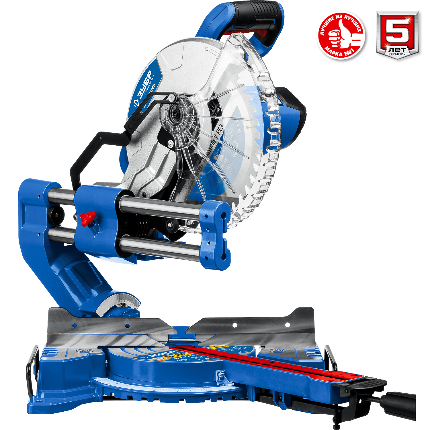 ЗУБР Профессионал ППТ-255-П пила торцовочная с протяжкой, d 255 х 30 мм, 2000 Вт
