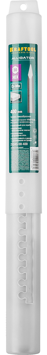 KRAFTOOL ALLIGATOR, 400 мм, HEX 30, пикообразное зубило (29345-00-400)