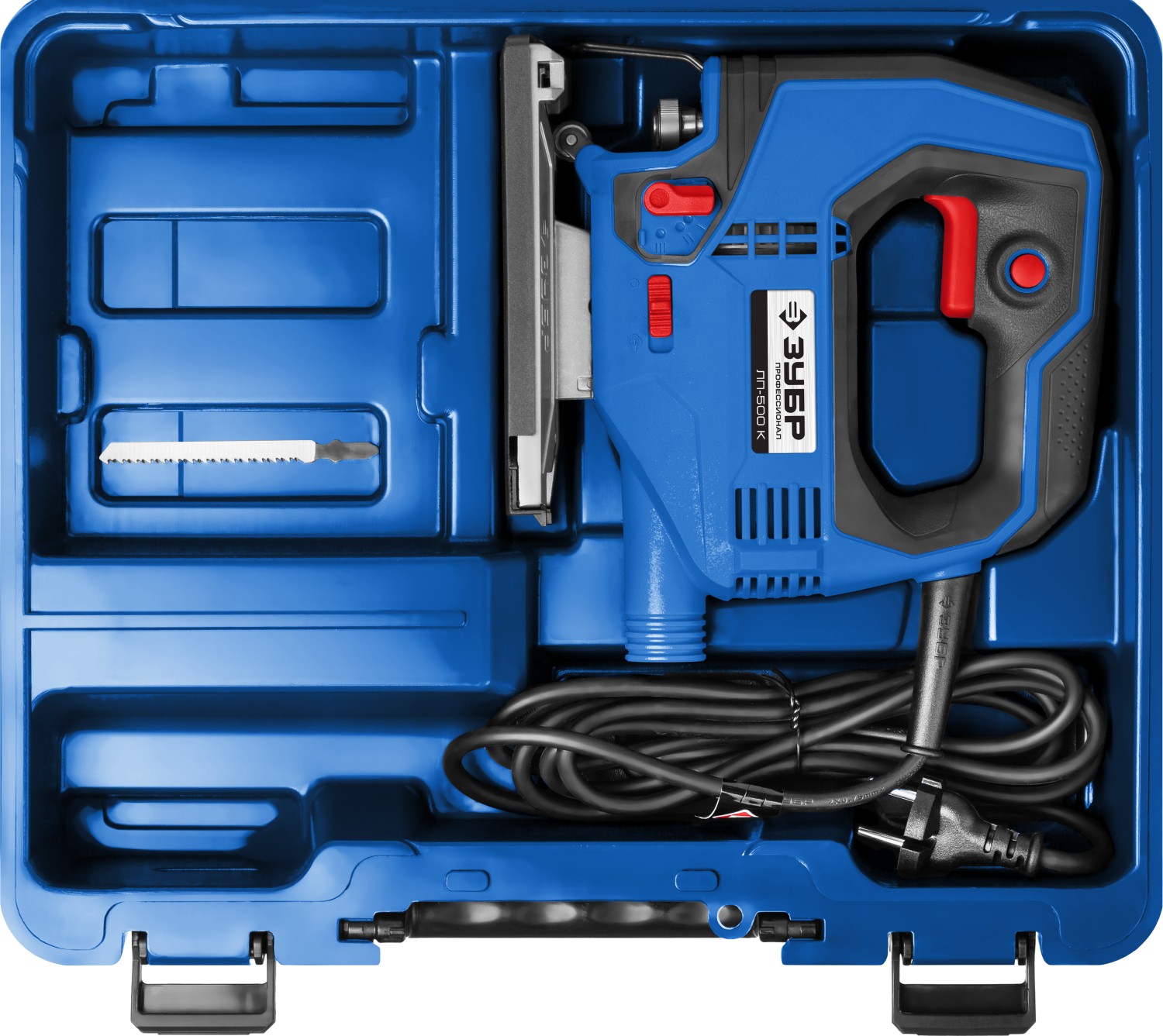ЗУБР 500 Вт, 65 мм, электрический лобзик, кейс, Профессионал (ЛП-500 К)