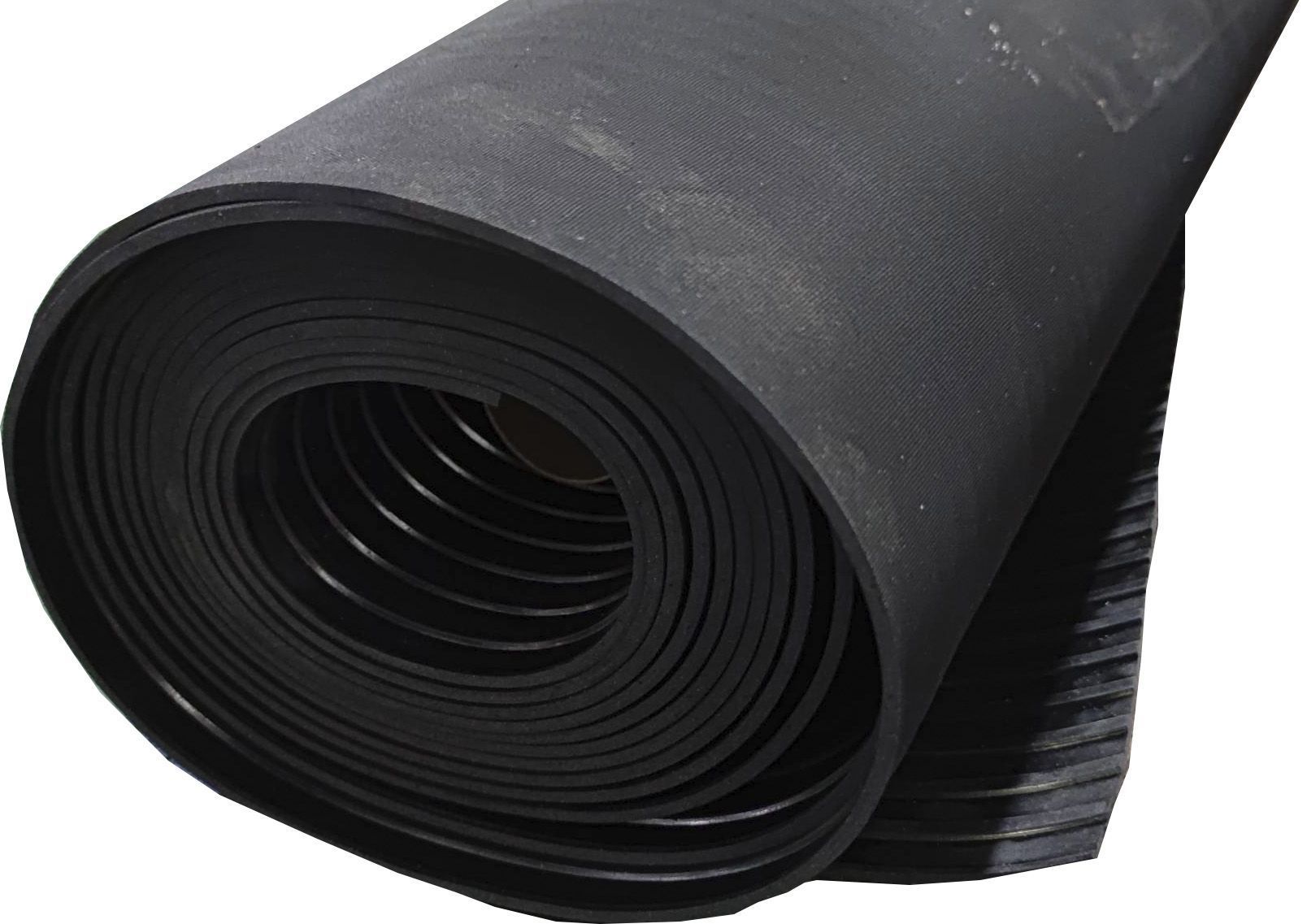 Резиновая дорожка "Рифленка" (Широкий риф) 1,5х5м h=3мм