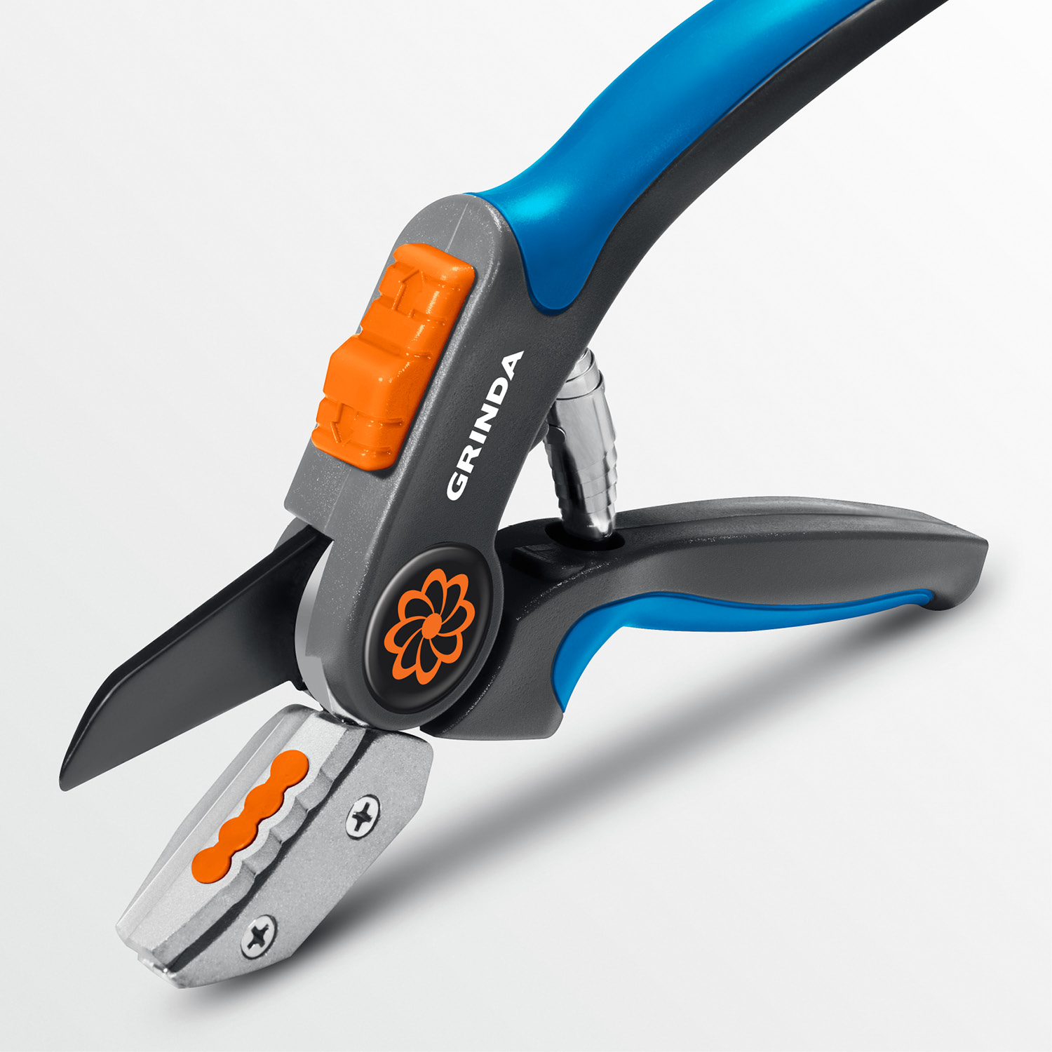 GRINDA P-56, 205 мм, легированная сталь, двухкомпонентные рукоятки, контактный секатор, PROLine (423456)