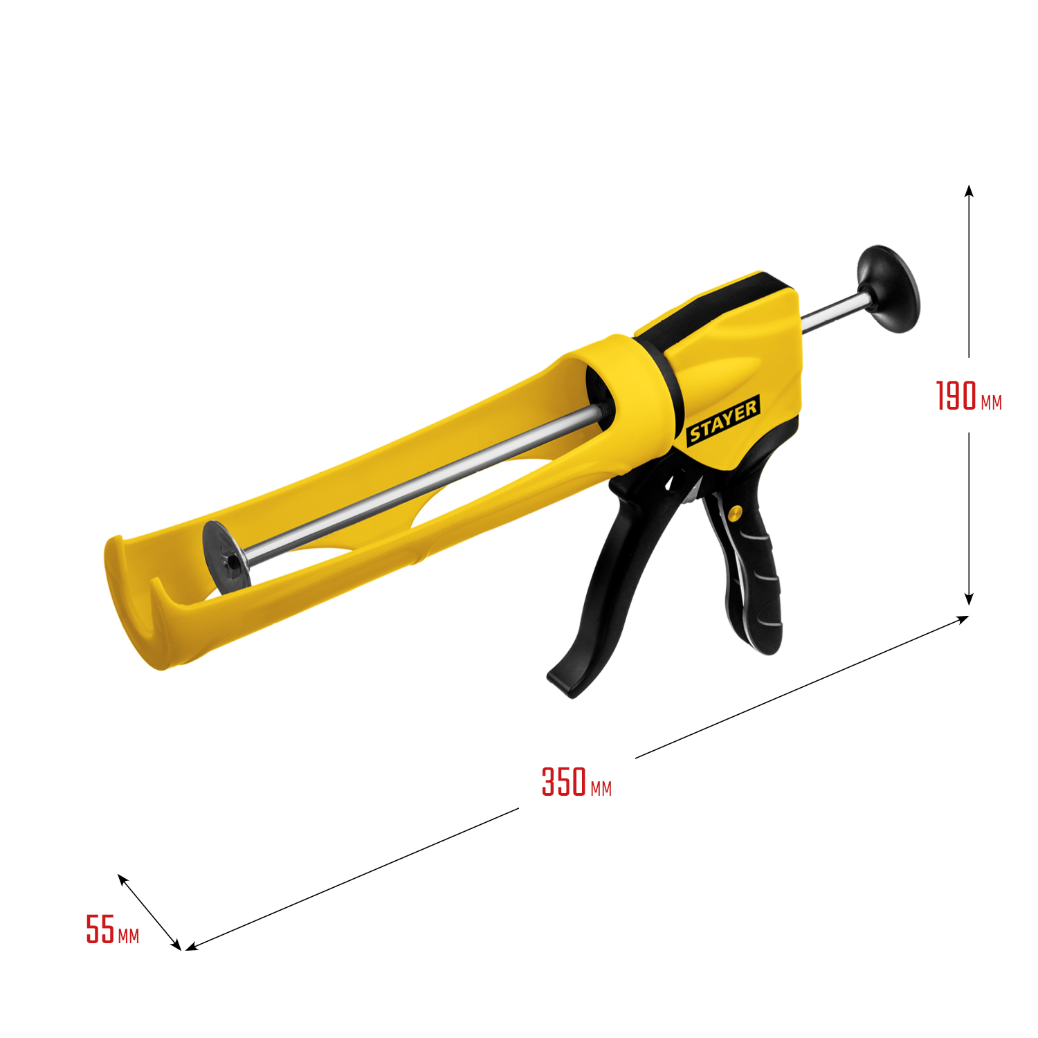 STAYER 310 мл, антикапельная система, легкий скелетный поворотный пистолет для герметика (06690)