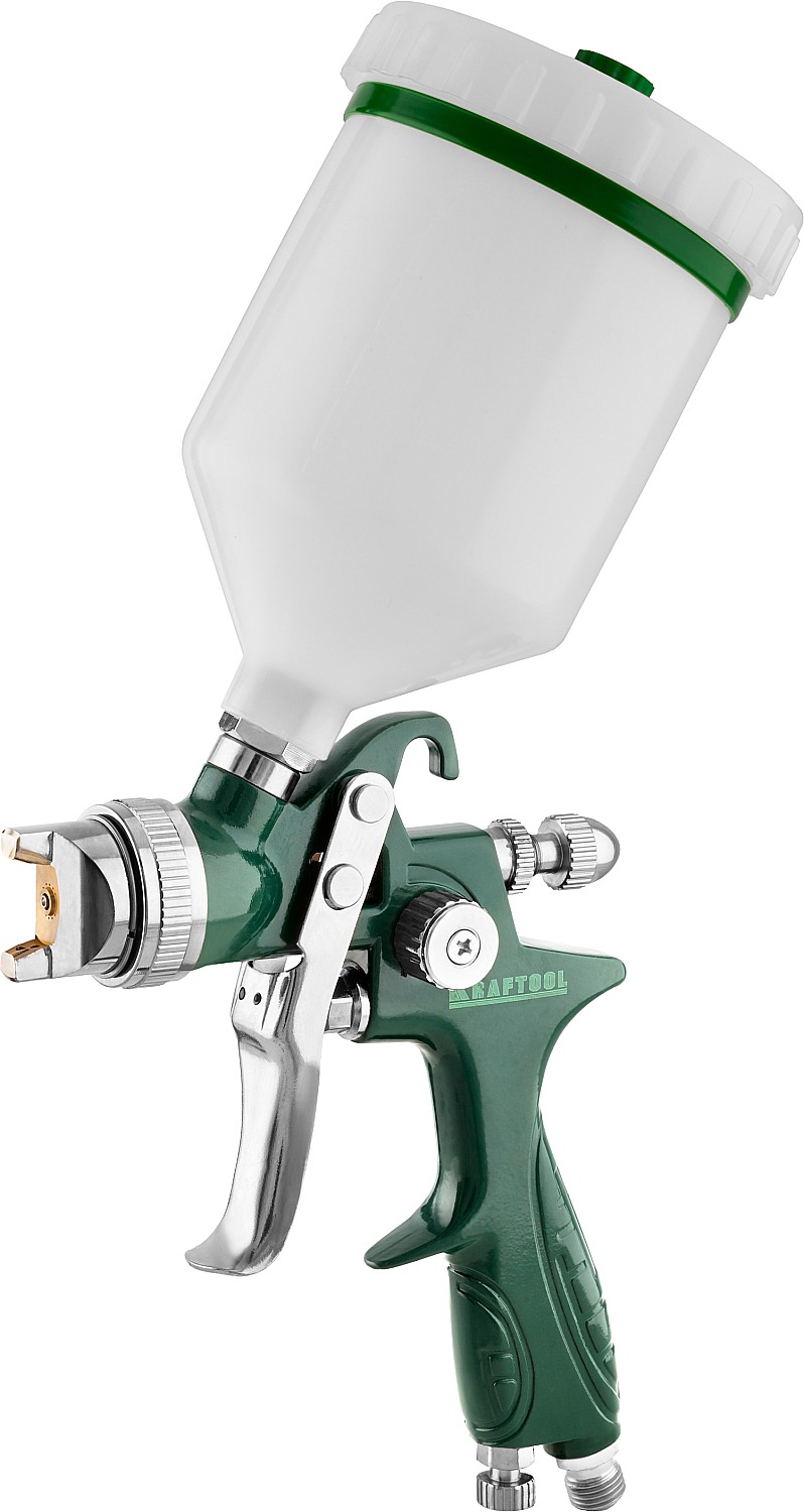 KRAFTOOL AirKraft, HVLP, 1.7 мм, пневматический краскопульт с верхним бачком (06522-1.7)