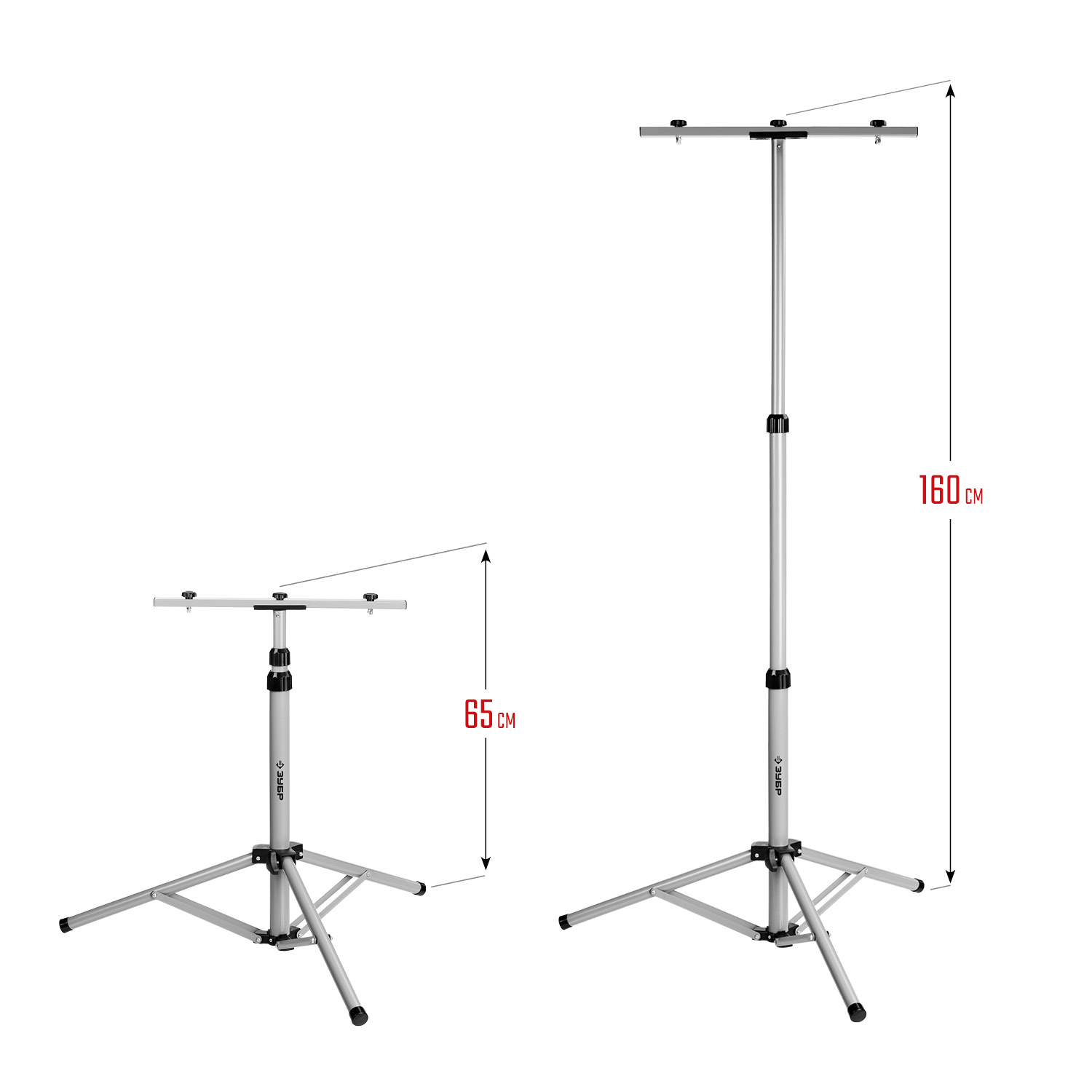 ЗУБР 1.6 м, телескопический штатив для 2х прожекторов, Профессионал (56932)