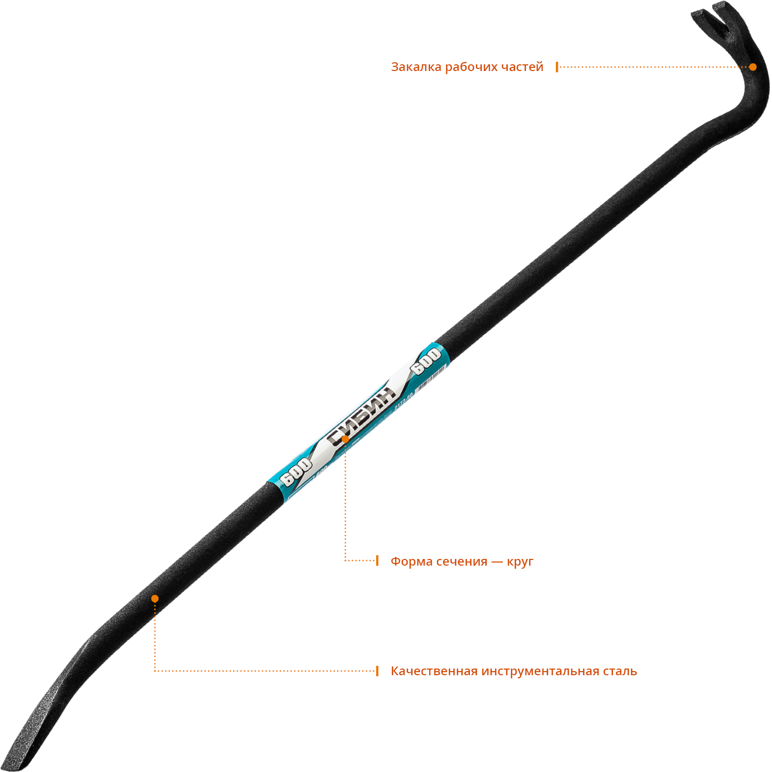 СИБИН 600 мм, 14 мм, лом-гвоздодер (2173-60)