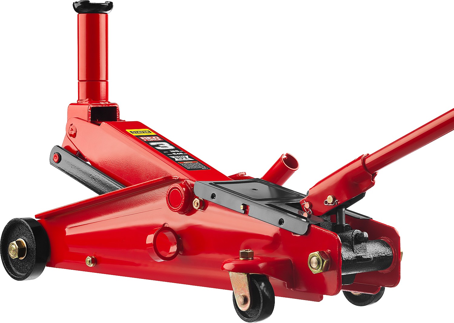 STAYER R-55 RED FORCE, 3 т, 155 - 545 мм, подкатной домкрат с высоким подъемом, Professional (43157-3)