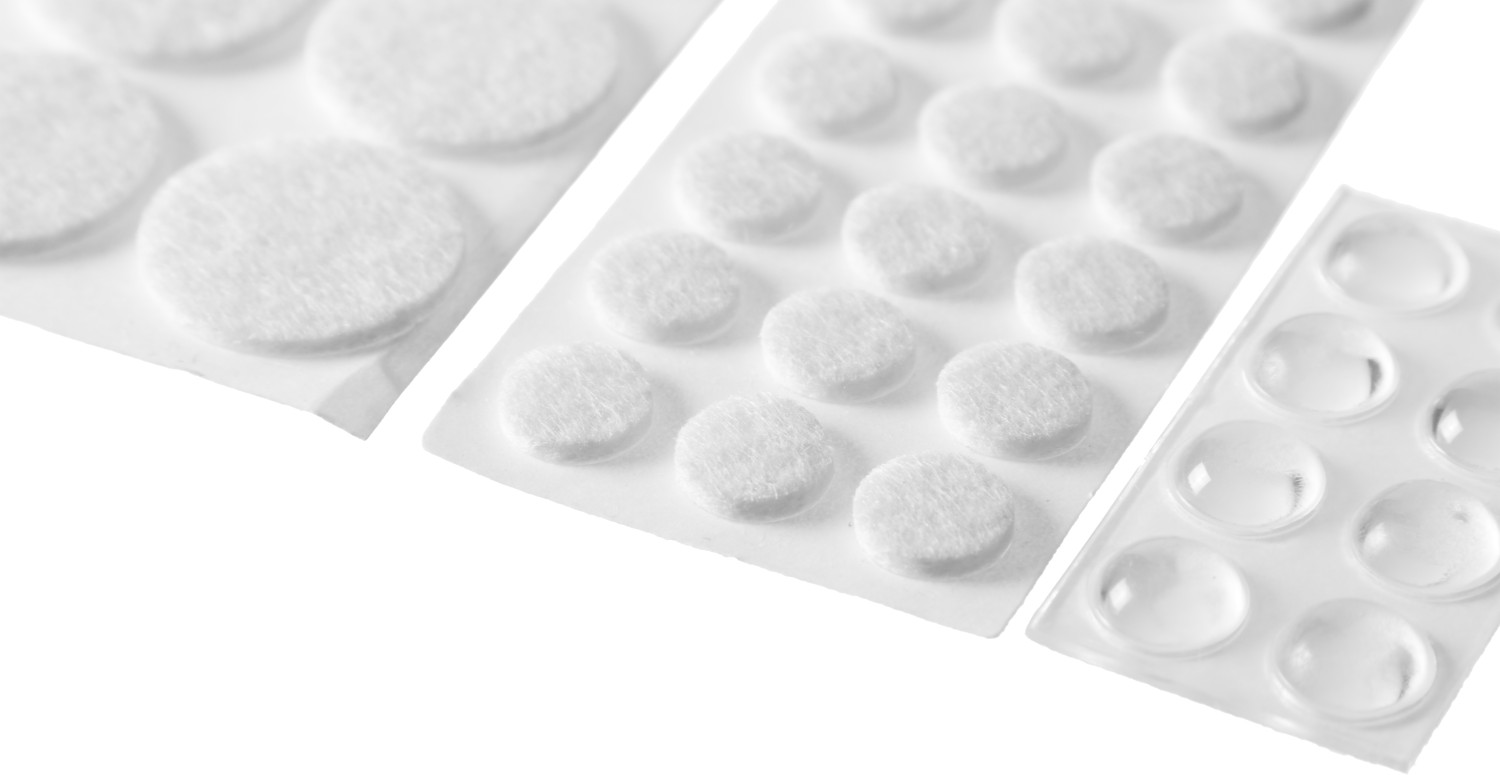 STAYER белые, самоклеящиеся, 98 шт, набор мебельных накладок (40917-H98)