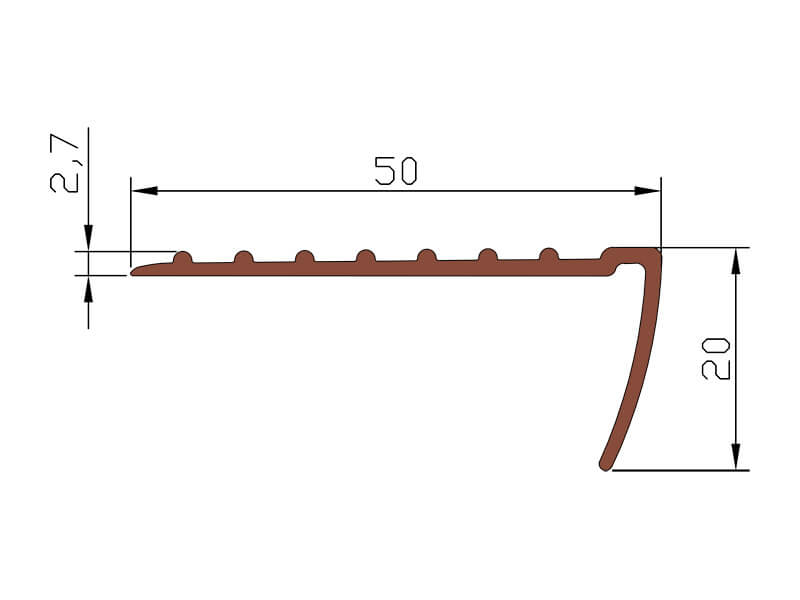 Уголок «Евроступень-Угол», 50 мм, 12м, черный