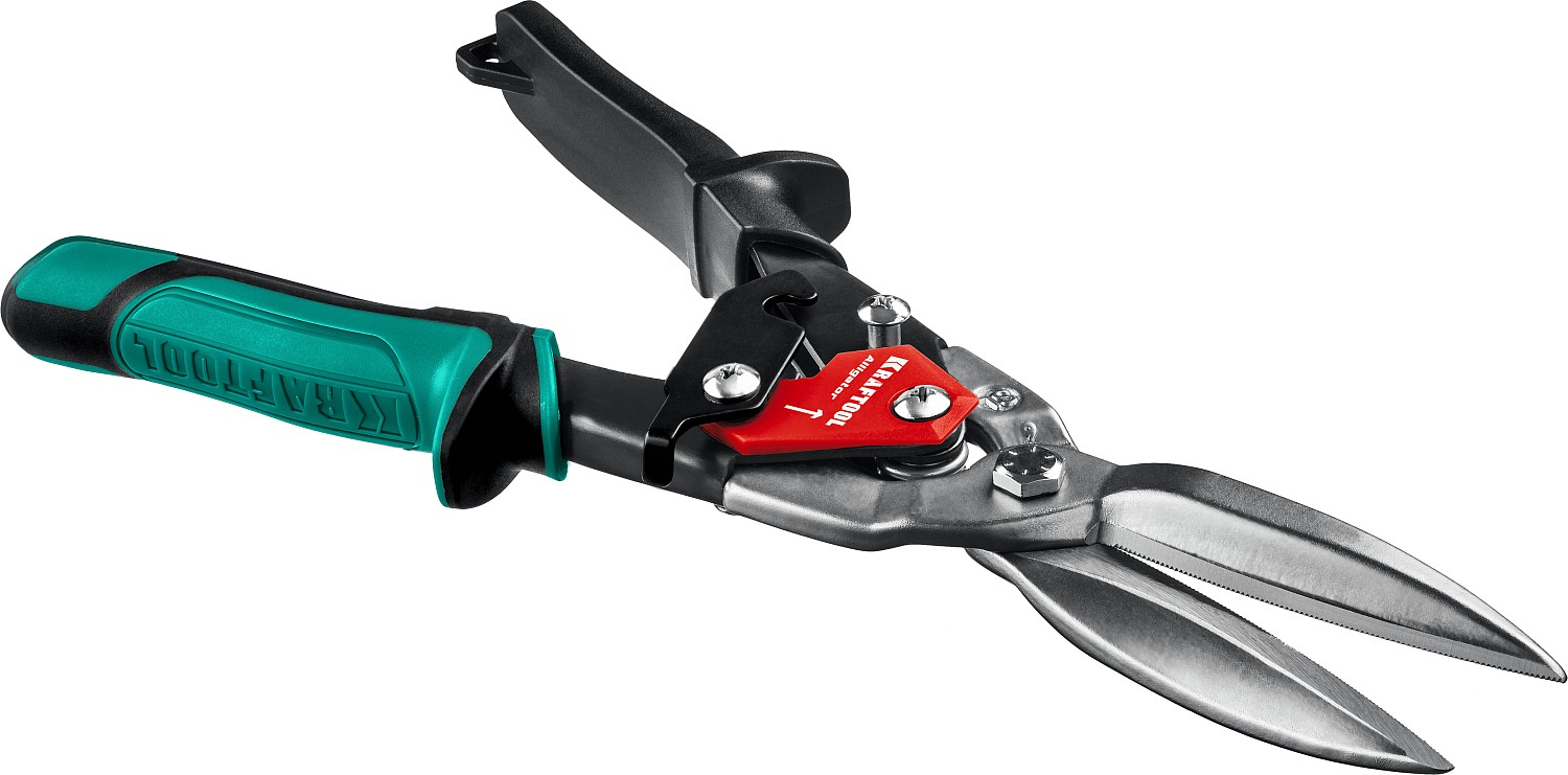 KRAFTOOL Alligator, 290 мм, прямые удлинённые ножницы по металлу (2328-SL)