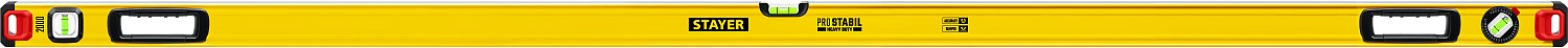 STAYER PRO STABIL, 2000 мм, усиленный профиль, уровень с поворотным глазком, Professional (3471-200)