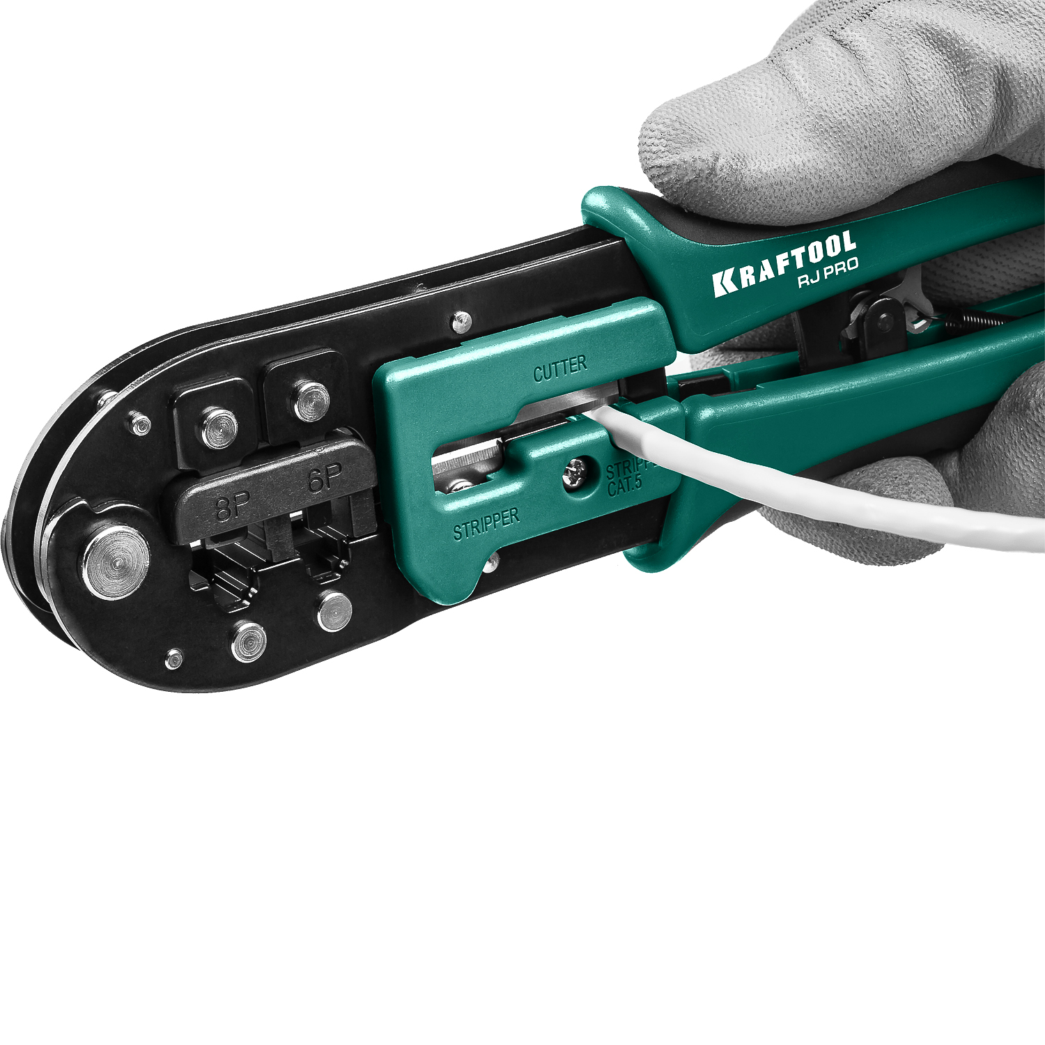 KRAFTOOL RJ-Pro, (RJ45, RJ11,RJ12), универсальный кримпер (22698)