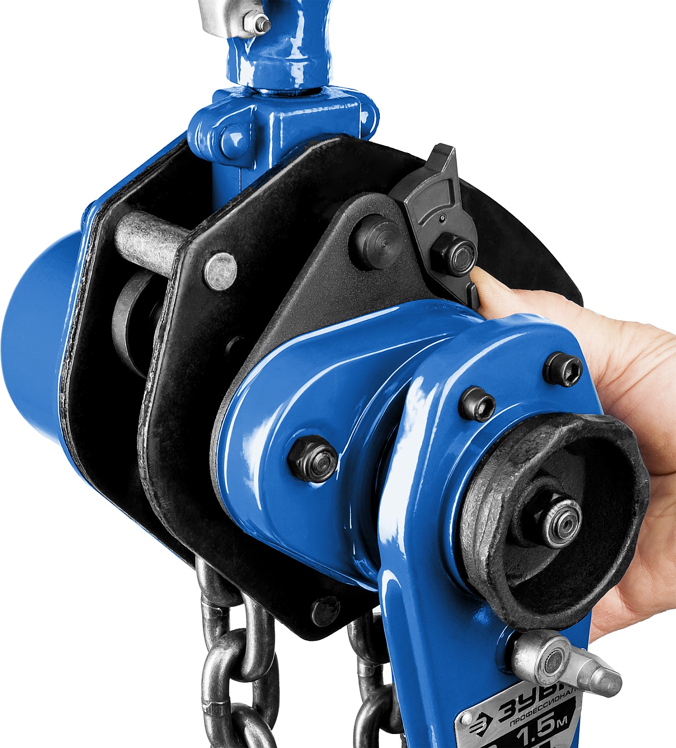 ЗУБР ТР-1-1.5, 1 т, 1.5 м, ручная цепная рычажная таль, Профессионал (43090-1)