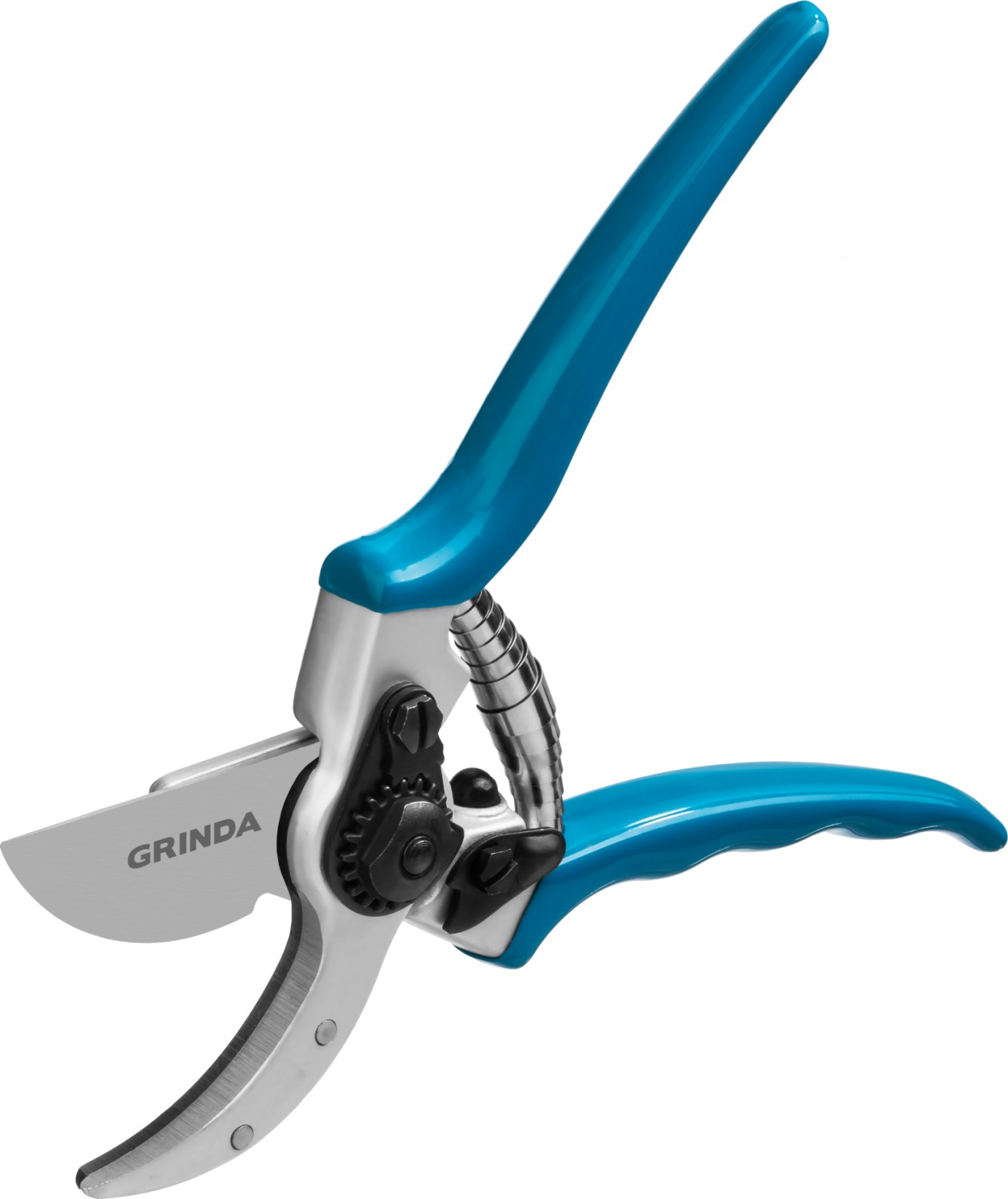 GRINDA P-23, 210 мм, усиленные лезвия, закалённая сталь, алюминиевые кованые рукоятки, плоскостной секатор, PROLine (423423)