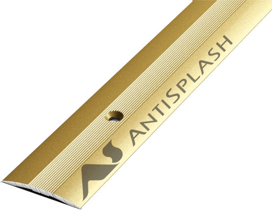 Порог алюминиевый  ПС-03-2 28x3,4x1800 мм, окрашенный в золото