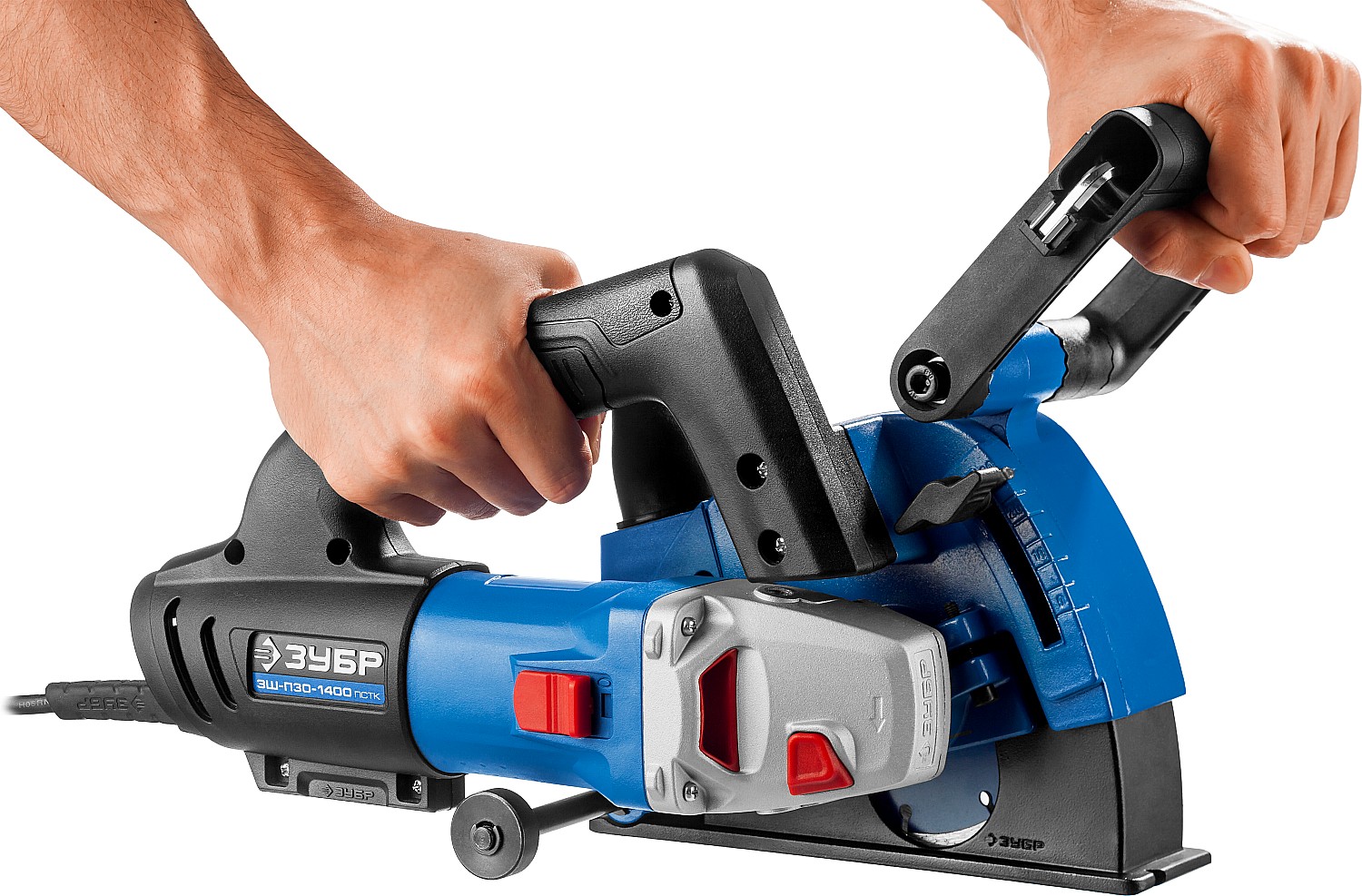 ЗУБР d 125 мм, 1400 Вт, 30 мм, штроборез (бороздодел), кейс, Профессионал (ЗШ-П30-1400 ПСТК)