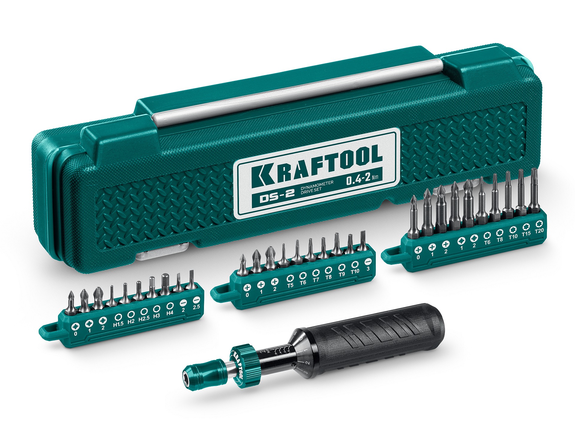 KRAFTOOL DS-2 0.4-2 Нм, динамометрическая отвертка (64034)