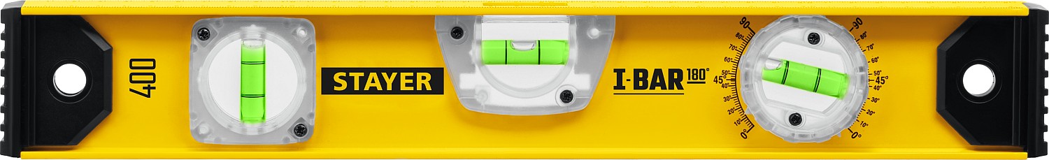 STAYER I-Bar 180˚, 400 мм, двутавровый, уровень с поворотным глазком (3470-040)