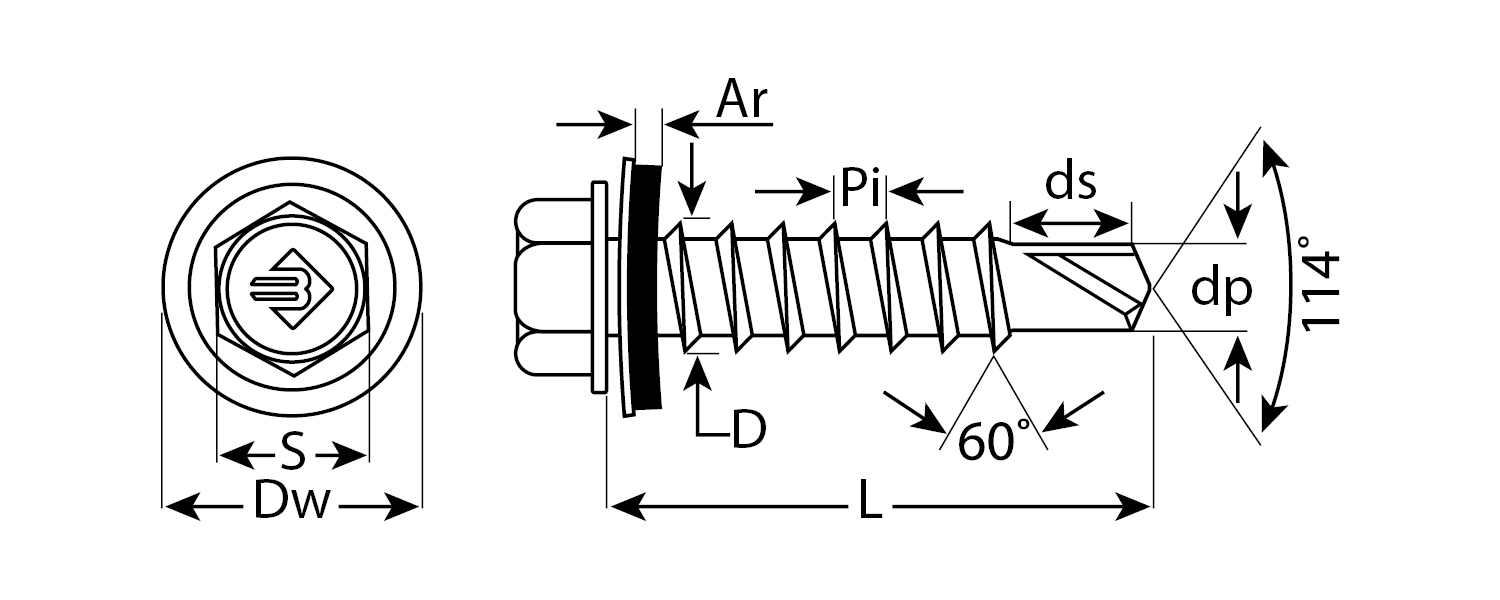 ЗУБР СКМ 5009, 19 х 5.5 мм, неб.-голуб., 500 шт (2,53 кг.), кровельный саморез (4-300315-55-019-5009)