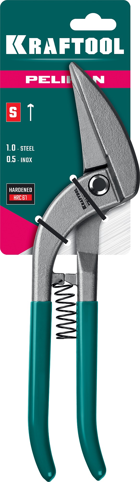 KRAFTOOL Pelikan 300 мм цельнокованые ножницы по металлу (23008-30)