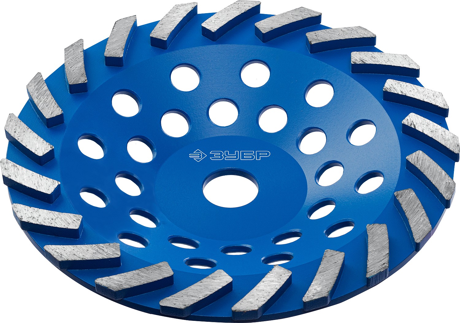 ЗУБР Турбо, d 180 мм, сегментная алмазная шлифовальная чашка, Профессионал (33370-180)
