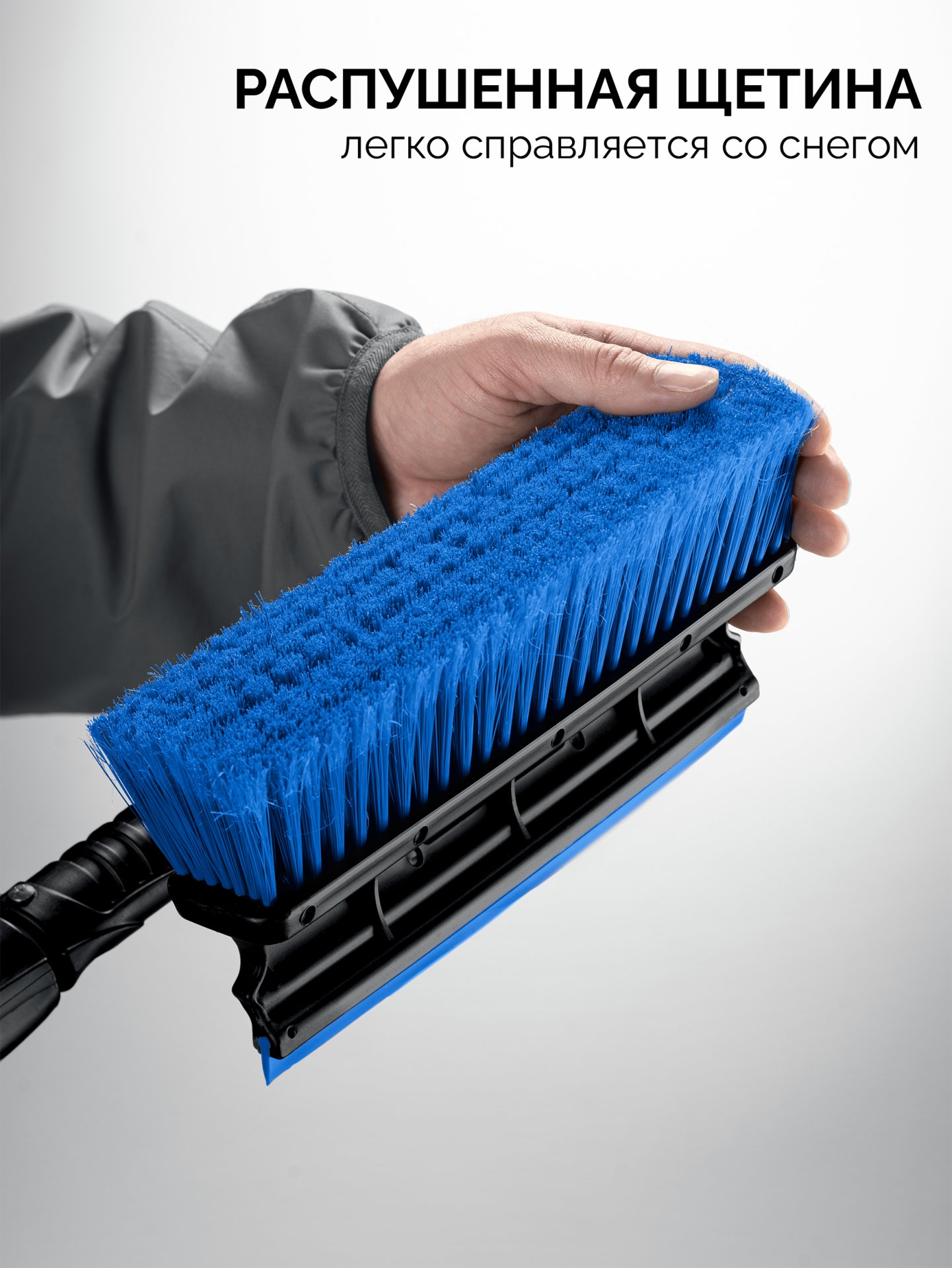 ЗУБР телескопическая щётка с поворотной головой и водосгоном от снега автомобильная, 910-1300 мм, Профессионал (61060-150)