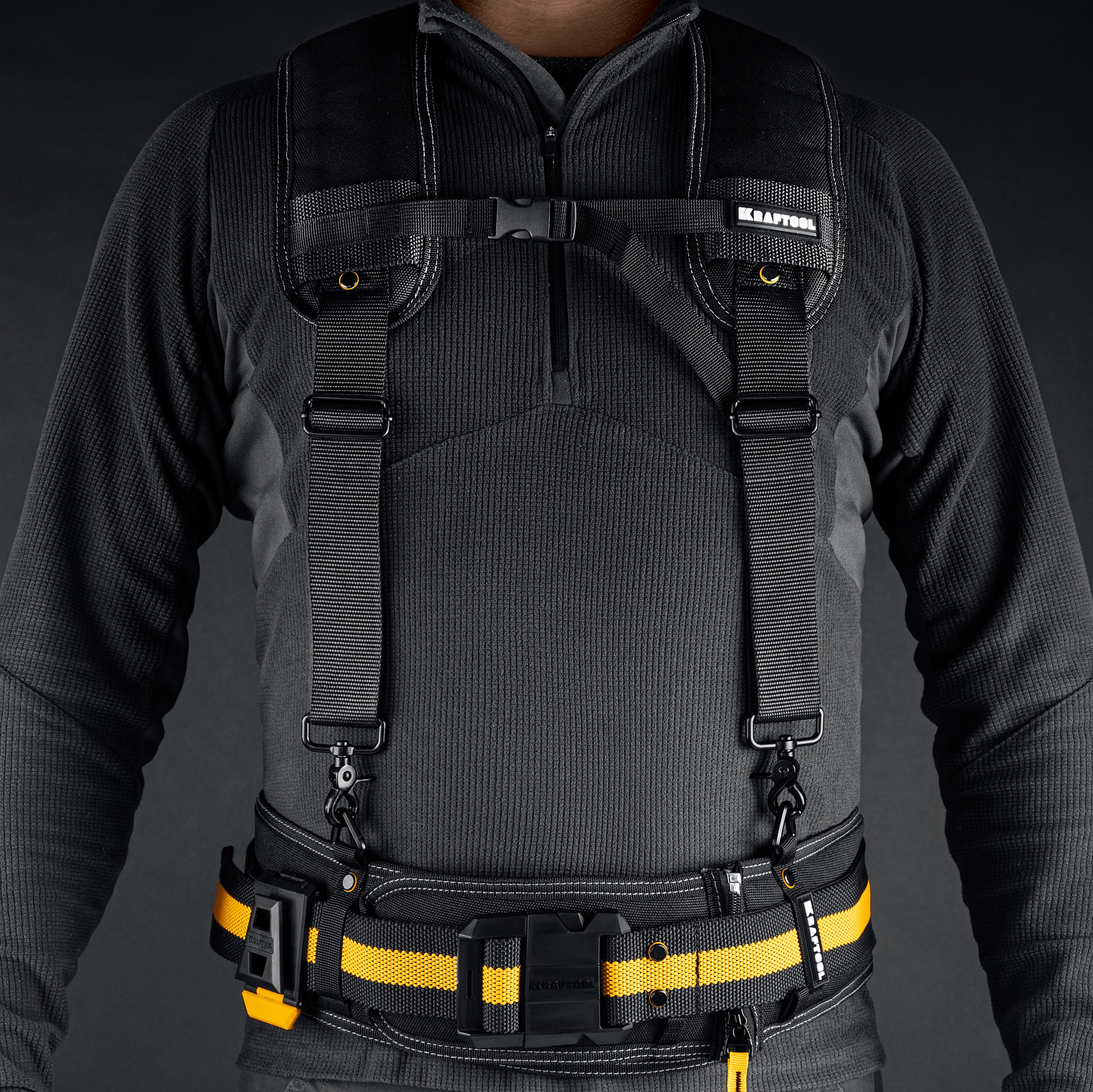 KRAFTOOL KS-1 подтяжки регулируемые, 4 точки крепления (38765)