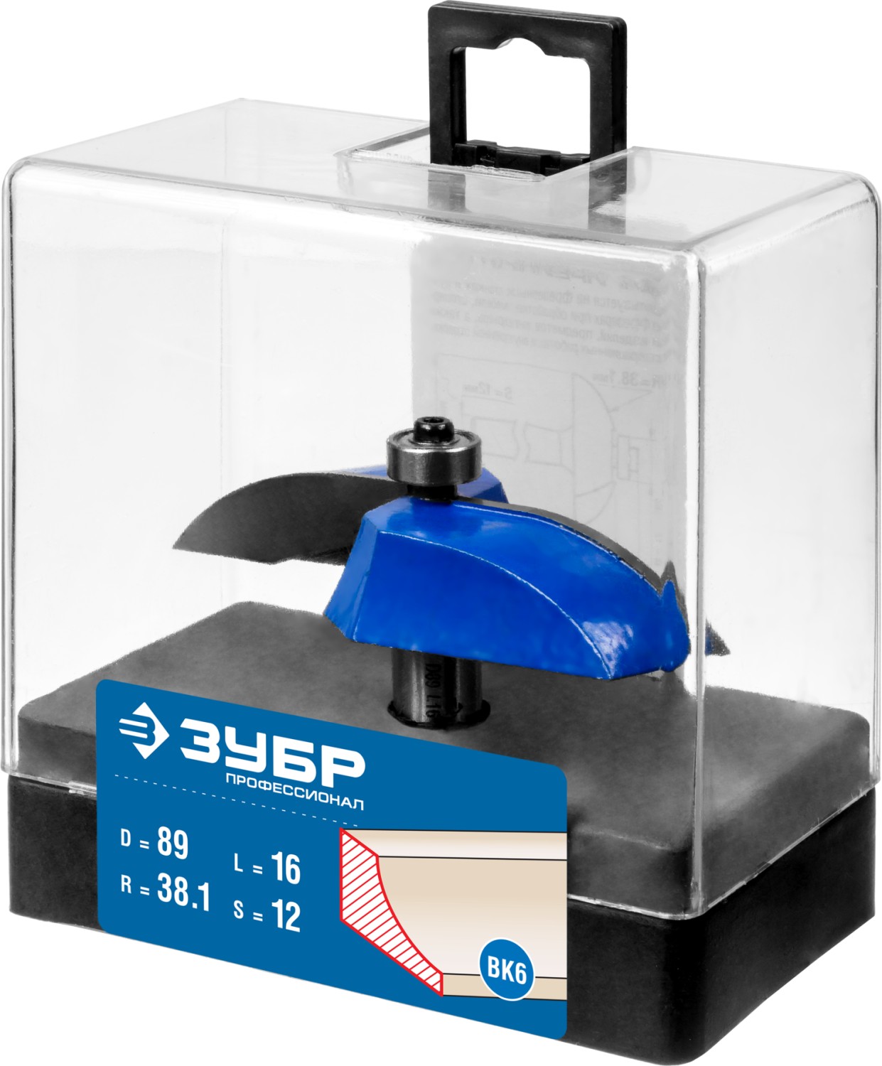 ЗУБР 89 x 16 мм, радиус 38.1 мм, фреза фигирейная №2, Профессионал (28761-89)