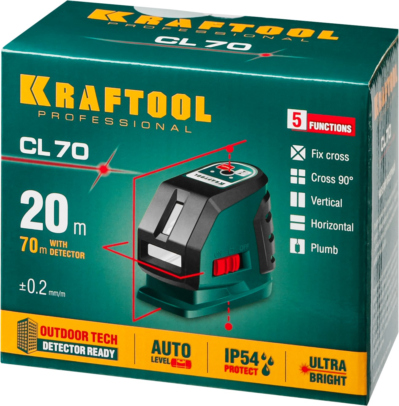 KRAFTOOL CL-70, лазерный нивелир (34660)
