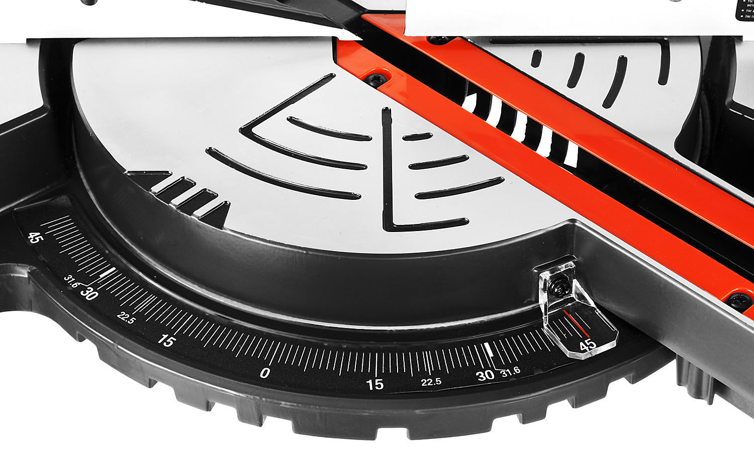 ЗУБР ЗПТ-255-1800 ПЛ пила торцовочная с протяжкой, d 255 х 30 мм, 1800 Вт