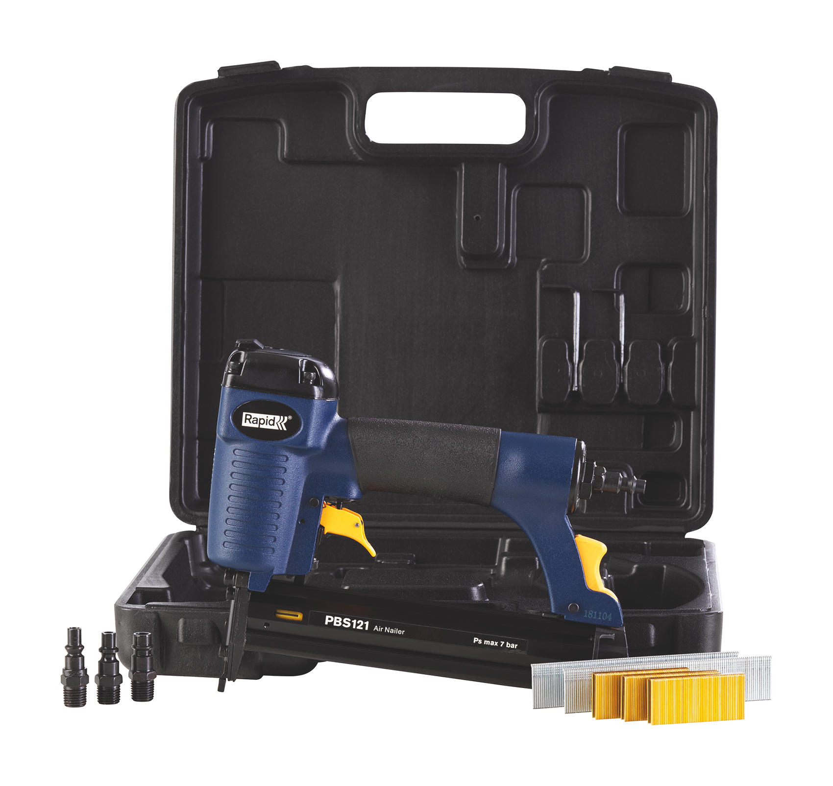 RAPID PBS121, тип 606 и гвоздей тип 300, 2-в-1 нейлер-степлер (гвозде/скобозабиватель) пневматический для узких скоб (5000053)