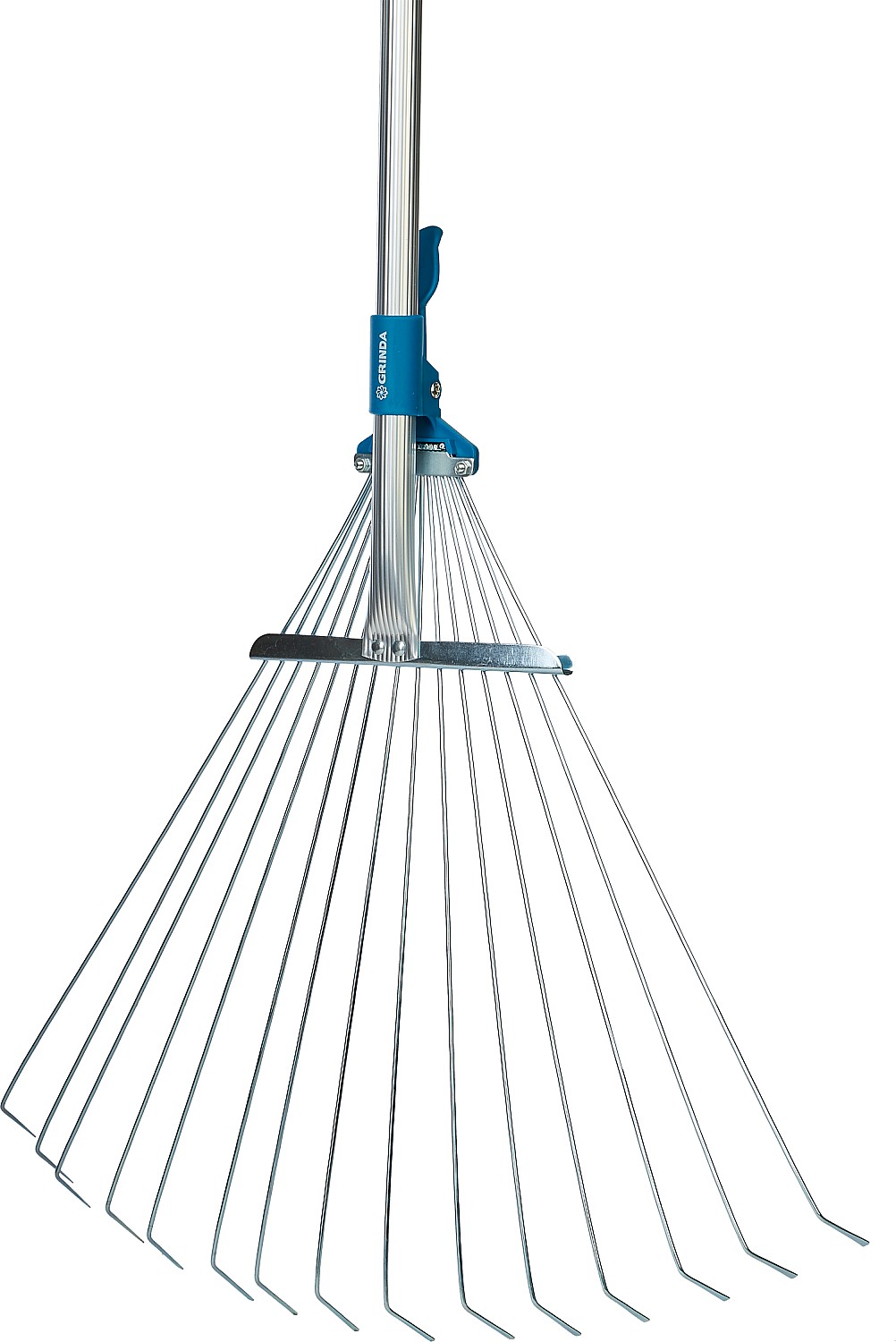 GRINDA PR-50, длина 800 - 1240 мм, ширина 170 - 450 мм, телескопический алюминиевый черенок, регулируемые веерные грабли, PROLine (421868)