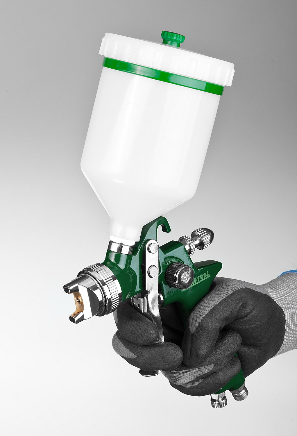 KRAFTOOL AirKraft, HVLP, 1.7 мм, пневматический краскопульт с верхним бачком (06522-1.7)