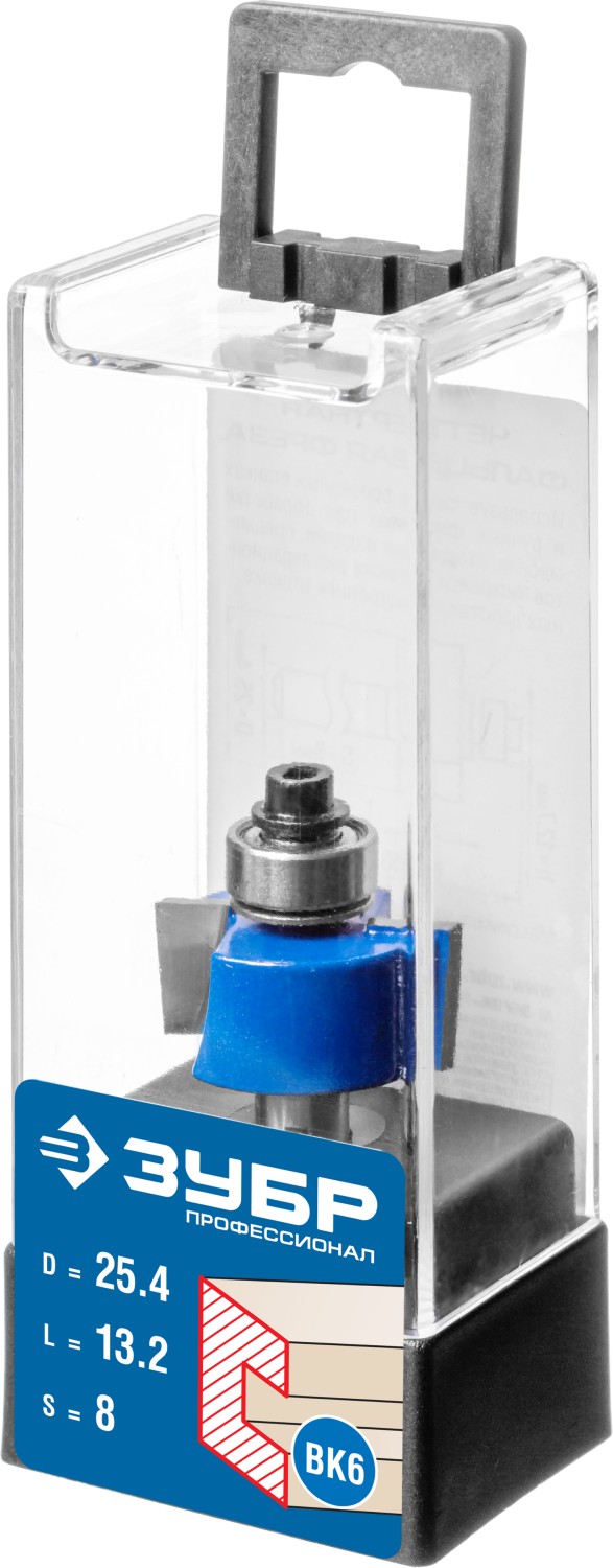 ЗУБР 25.4 x 13 мм, хвостовик 8 мм, фреза фальцевая, Профессионал (28758-25.4)