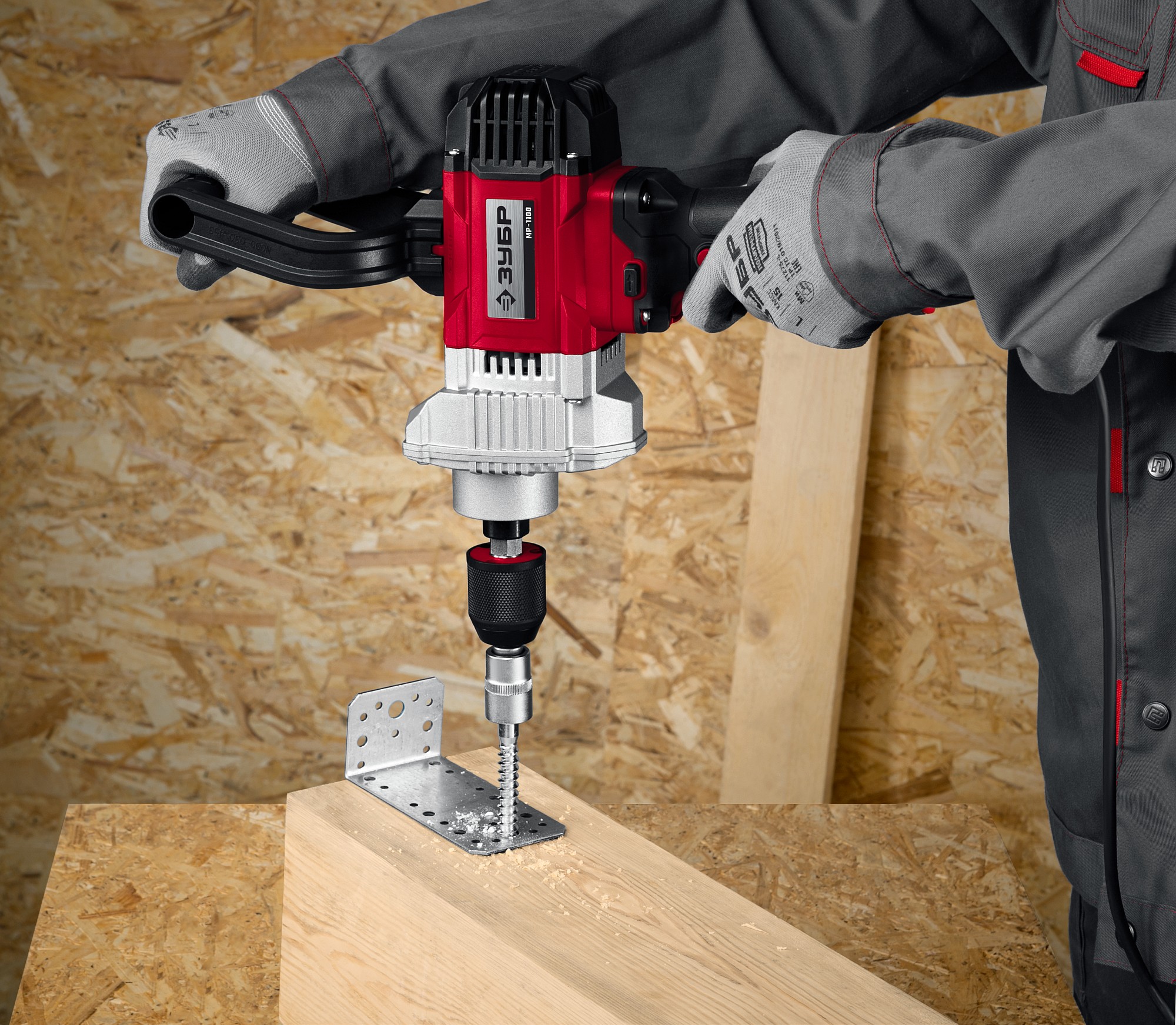 ЗУБР 1100 Вт, М14, дрель-миксер (МР-1100)