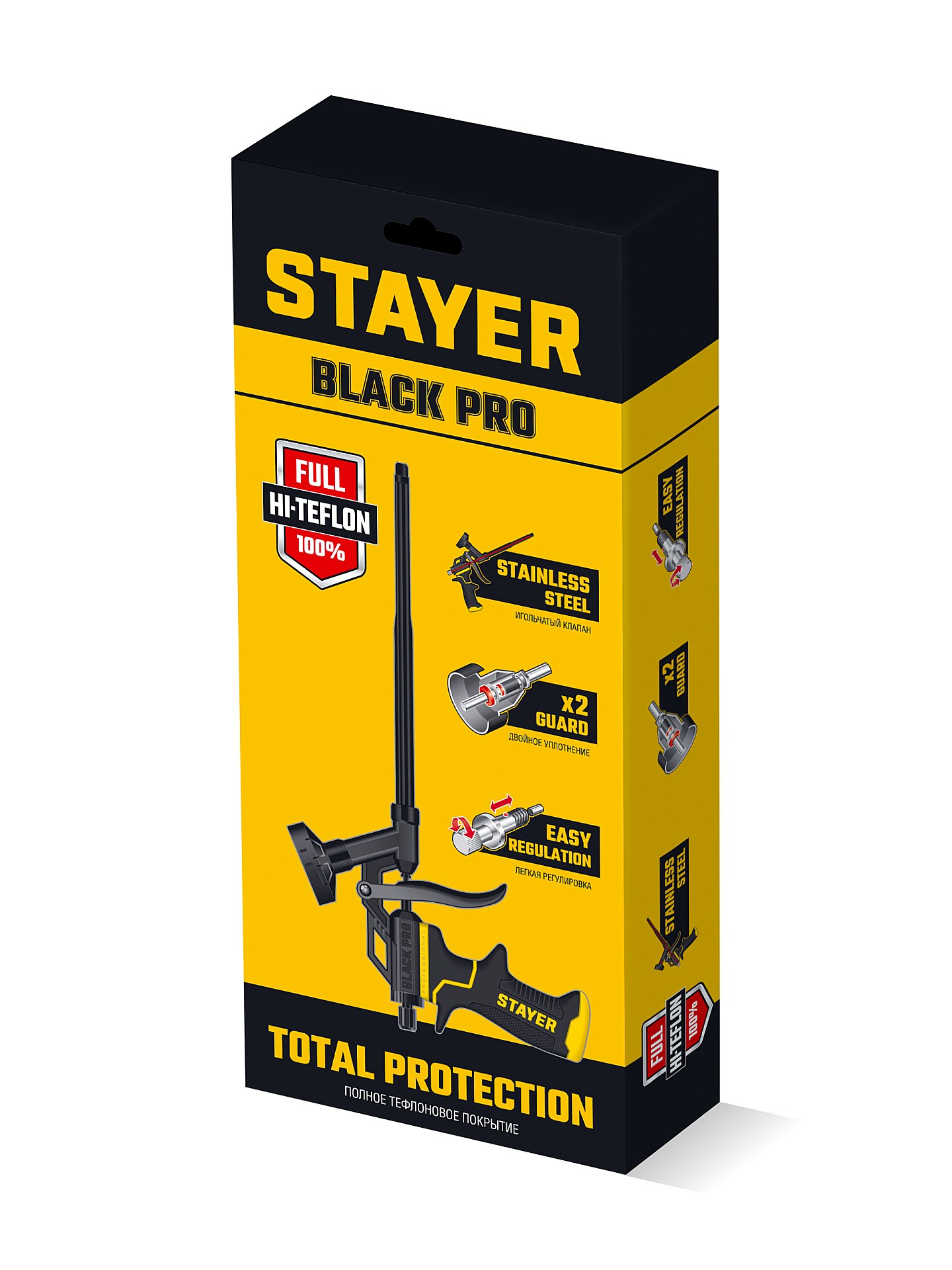 STAYER BLACK PRO, тефлоновый пистолет для монтажной пены (06862)