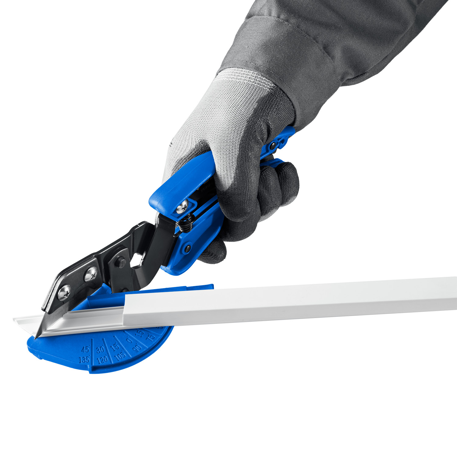 ЗУБР Универсал, для пластмассовых и резиновых профилей, угловые ножницы со сменным трапециевидным лезвием, Профессионал (23371)