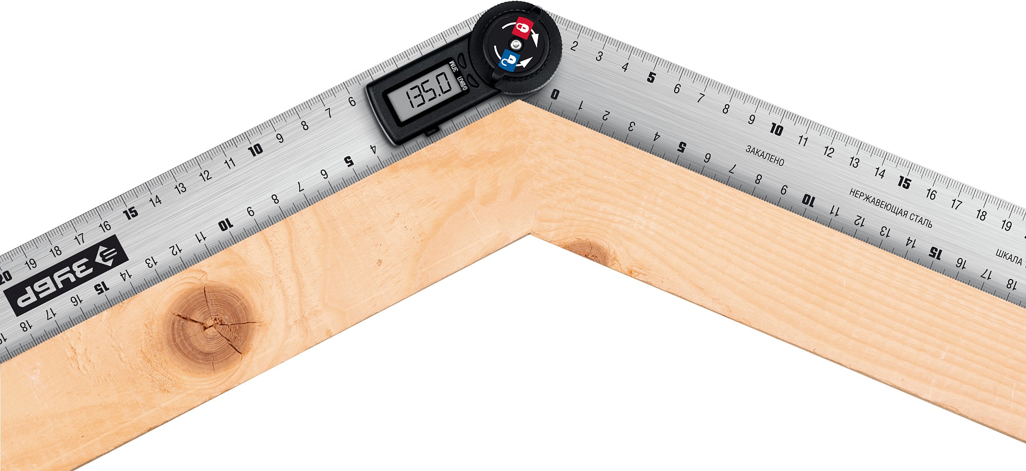 ЗУБР 300 мм, электронный транспортир-угломер, Профессионал (34296)