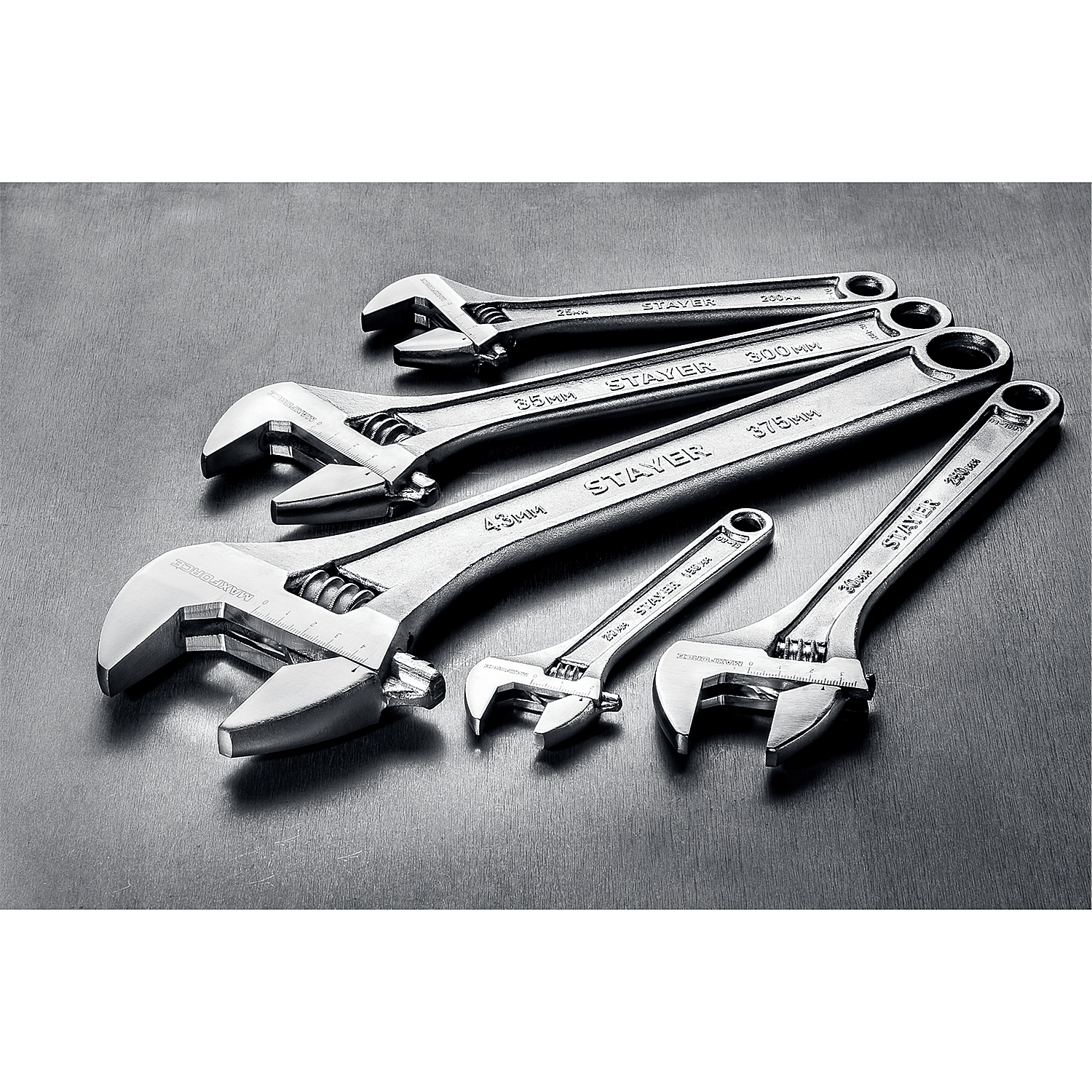 STAYER MAXFORCE, 200/25 мм, разводной ключ (2725-20)