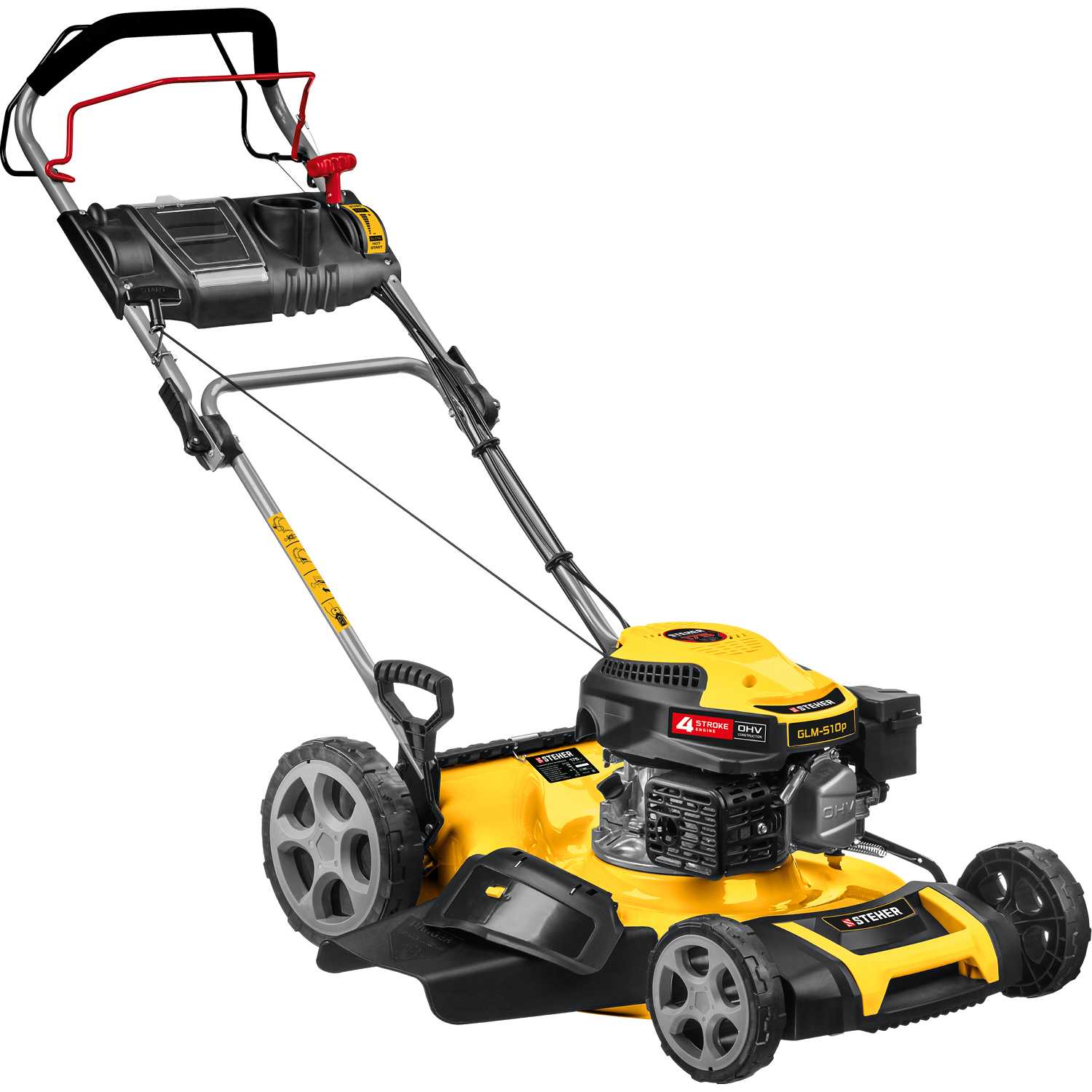 STEHER 510 мм, 6.5 л.с., бензиновая самоходная газонокосилка (GLM-510p)