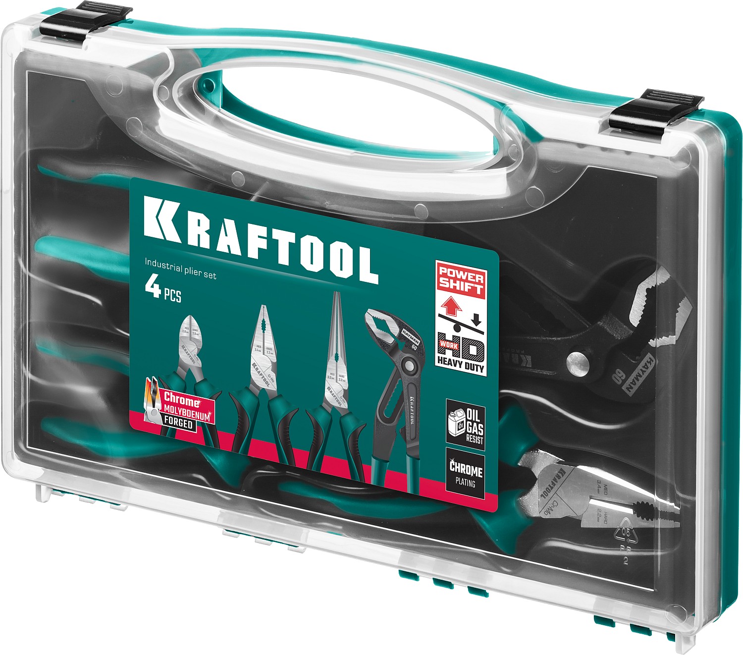 KRAFTOOL 4 предм., набор губцевого инструмента (22012)