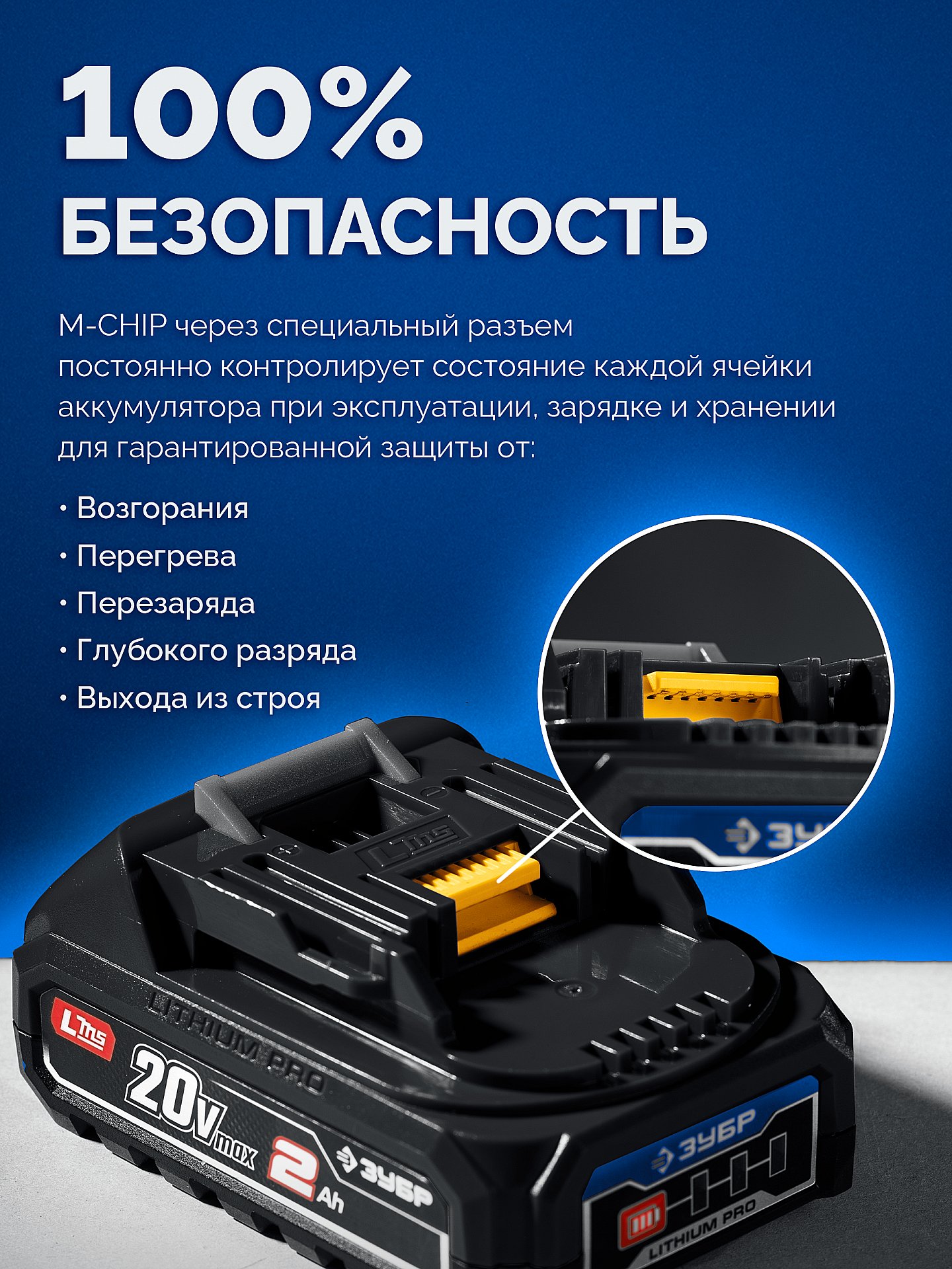 ЗУБР 20 В, 190 Н·м, 2 АКБ LMS (2 А·ч), бесщеточный ударный винтоверт, кейс, ПРОФЕССИОНАЛ (GVB-190-22)