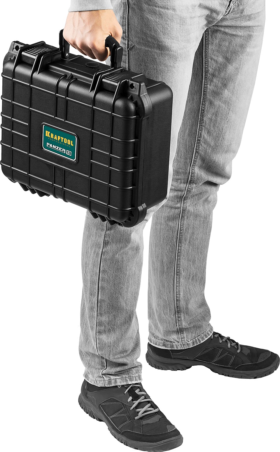 KRAFTOOL PANZER-13, 340 х 290 х 150 мм, (13″), IP55, ударопрочный пластиковый ящик (38251-13)
